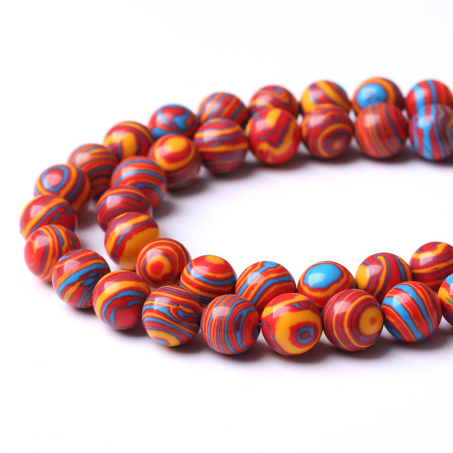 90PCS 4MM Red Malachite Stone Beads Natural Gemstone Round Stone Beads for Jewelry Making DIY Energy Bracelet 15"