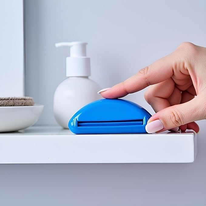 Toothpaste Tube Squeezer,Plastic Toothpaste Tube Squeezer Dispenser,Toothpaste Clips for Saving Toothpaste,Simple and Practical,Mobility and Daily Living Aids (Blue)
