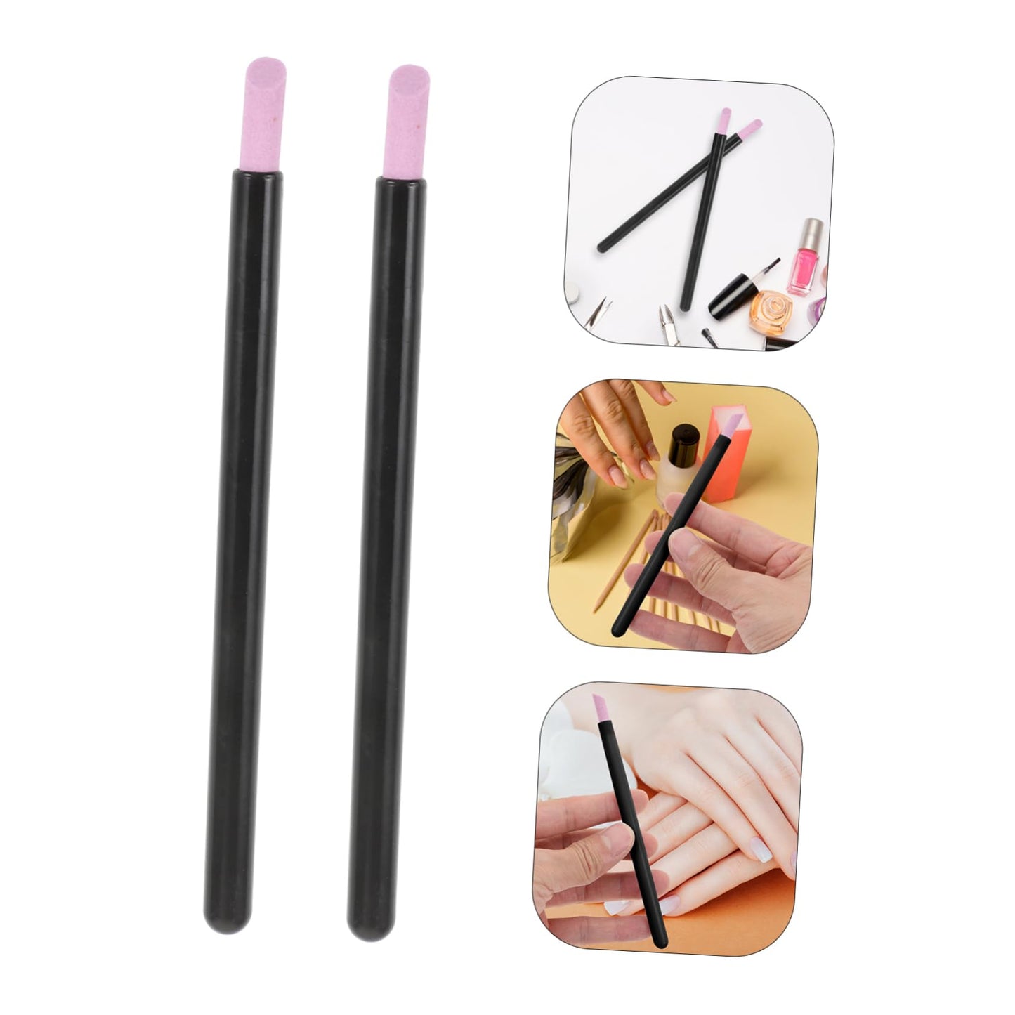 IWOWHERO Professional Nail Engraving Pen 5pcs Nail Polish Corrector Pen Set Makeup Remover Tool Cuticle Portable