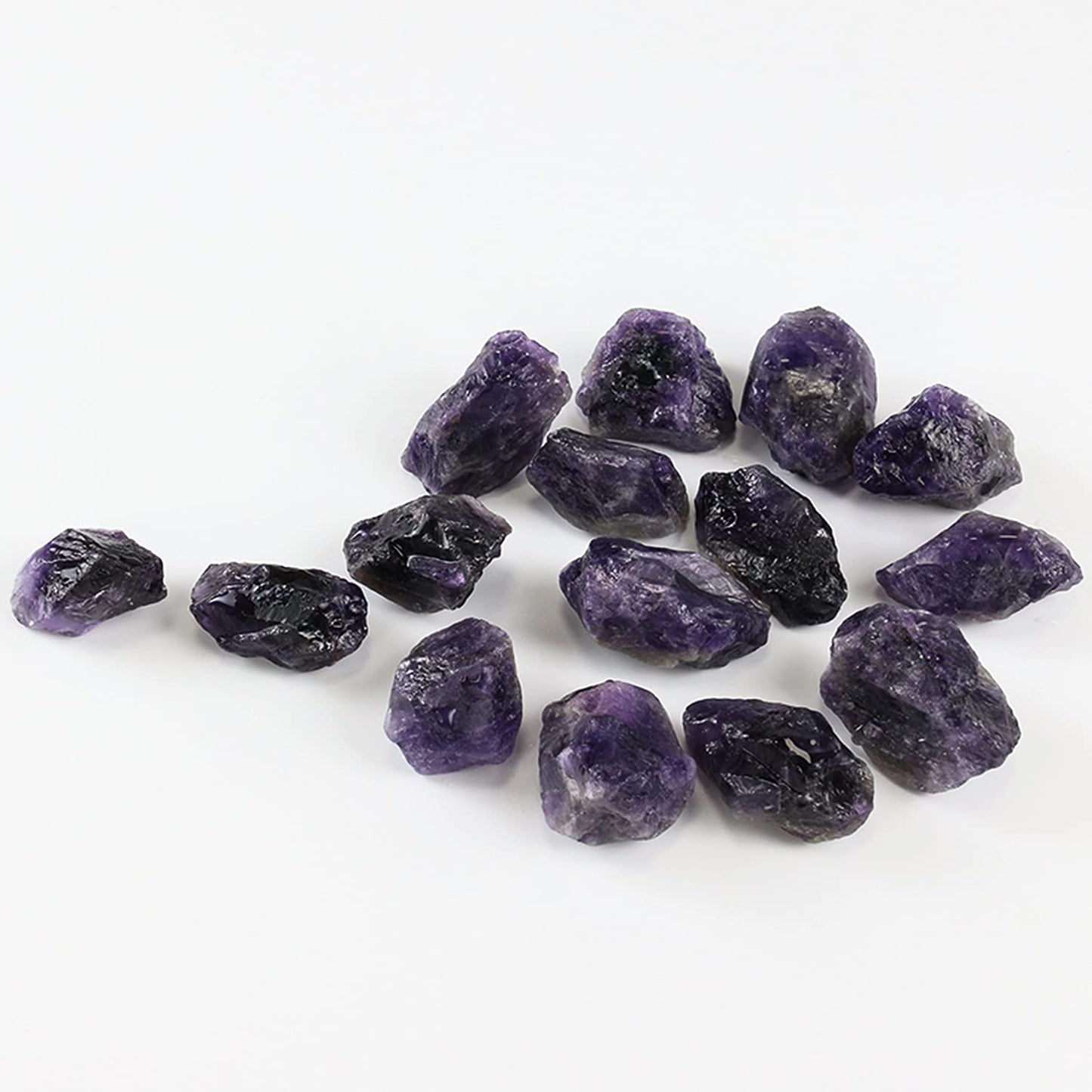Nvzi Amethyst Crystals, Raw Crystals Bulk, Gem Stones Rocks Crystals, Tumbled Stones and Crystals Bulk, Rock Collection, Chakra Stones, Healing Crystals, Raw Crystals, Minerals Rocks Crystals(1LB)