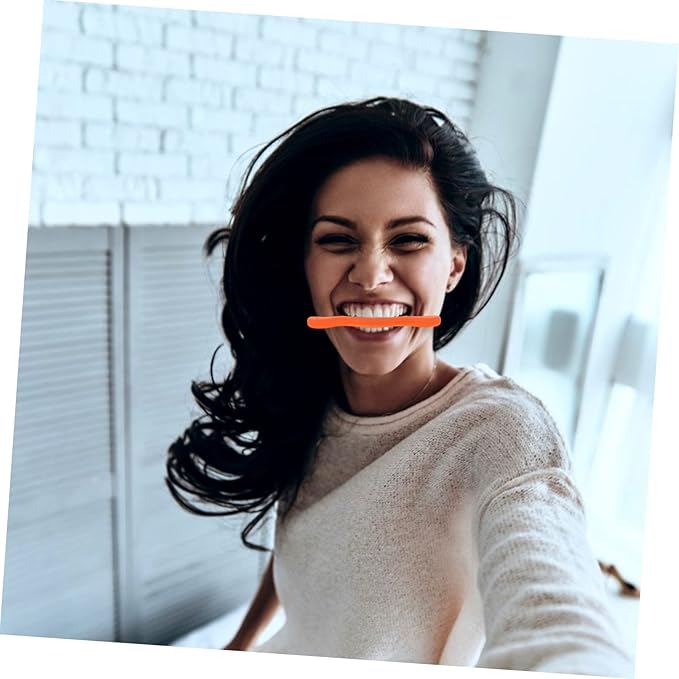 NOLITOY 2pcs Silicone Smile Trainer Mouth Muscle Tightener for Youthful Facial Safe Material for Speech Improvement and Lip Shaping Exercise