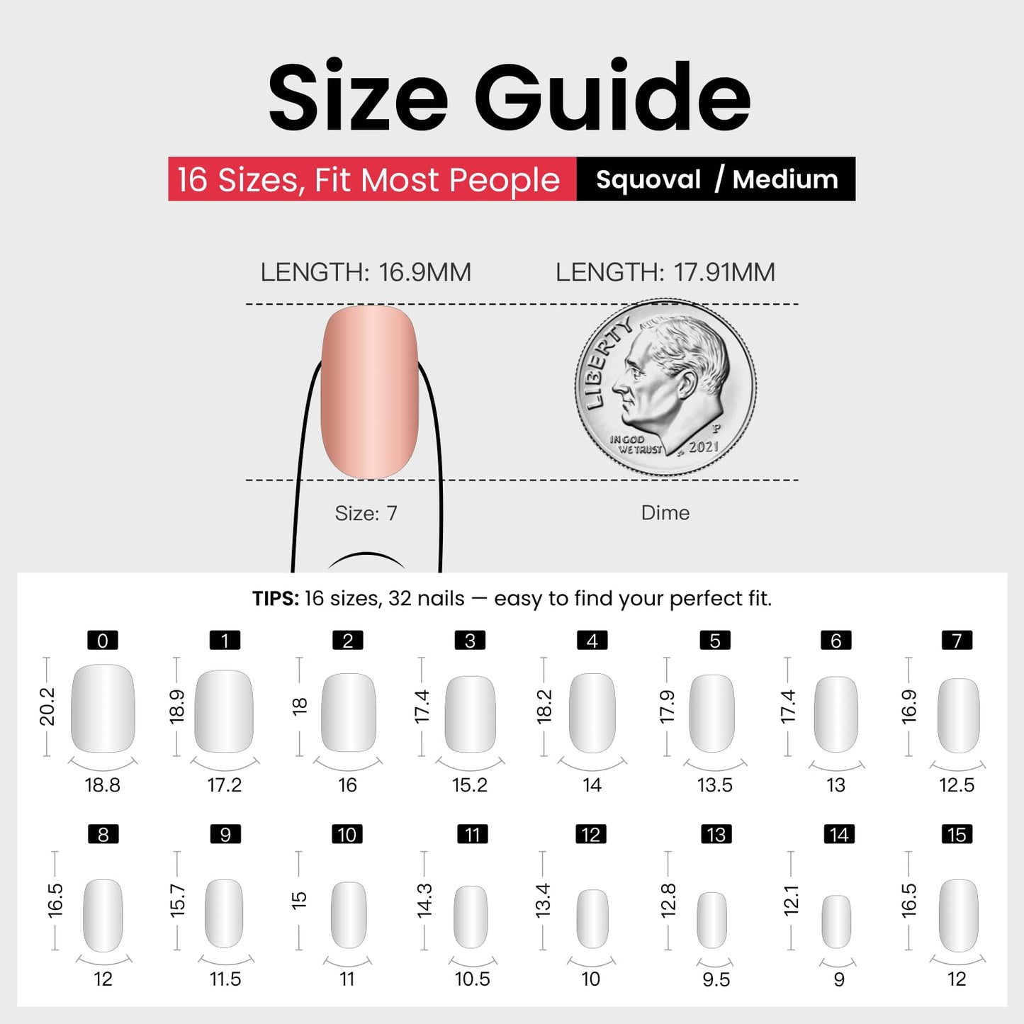 CurvLife Soft Gel Square Press-On Nails Medium, Reusable Fake Nails with Glue & Adhesive Tabs, 30PCS Salon-Quality Stick-On Nails for At-Home Manicure (Candy Splash)