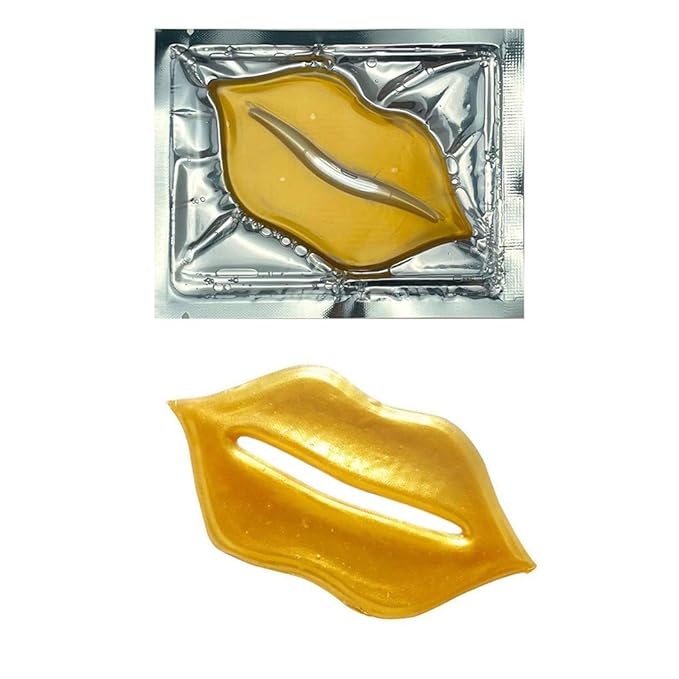 30PCS Collagen Lip Masks,Crystal Moisturizing Lip Care Pads Lip Patches for Dry Lips & Anti-Chapped, Smoothing Lip Fine Lines, Plumping Your Lips Attractive, Gold