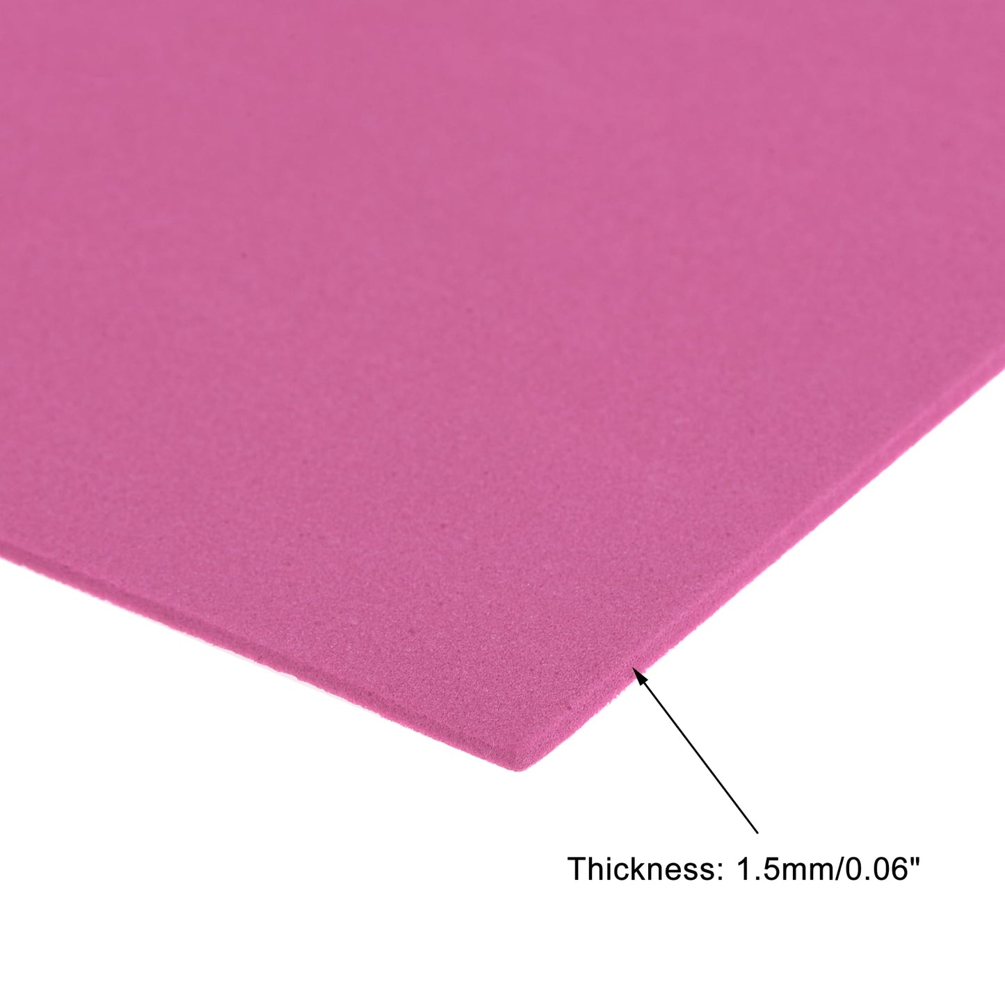 uxcell Rose EVA Foam Sheets 11.8 x 7.9in 1.8mm Thickness for Crafts DIY, 6 Pcs