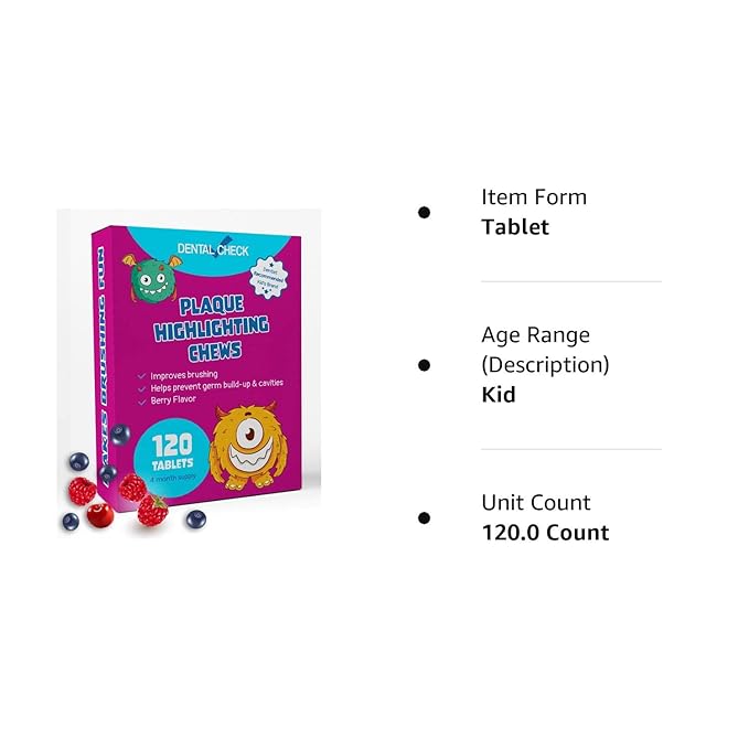 Lingito Plaque/Dental Disclosing Tablets, A Teeth Coloring Tablets Plaque Finder Solution to Effectively Remove Plaque and Tartar Buildup, Improves Oral Care (4 Month Supply - 120 Pack)