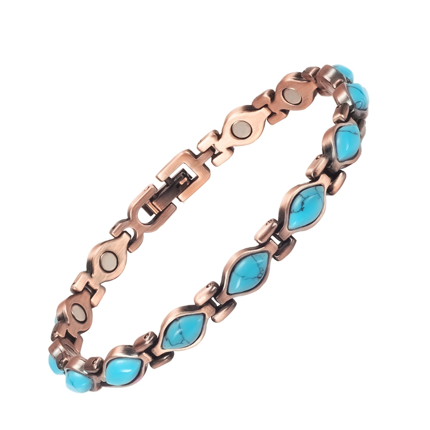EnerCoppeX Copper Magnetic Anklet for Women, Pure Copper Ankle Bracelet with Magnet (1)