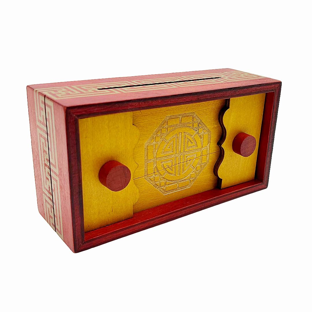 Project Genius Emperor’s Chest Classic Wooden Brainteaser Puzzle Box, Gift for Kids 8+, Teens, and Adults - Hidden Compartment for Gift Cards and Cash