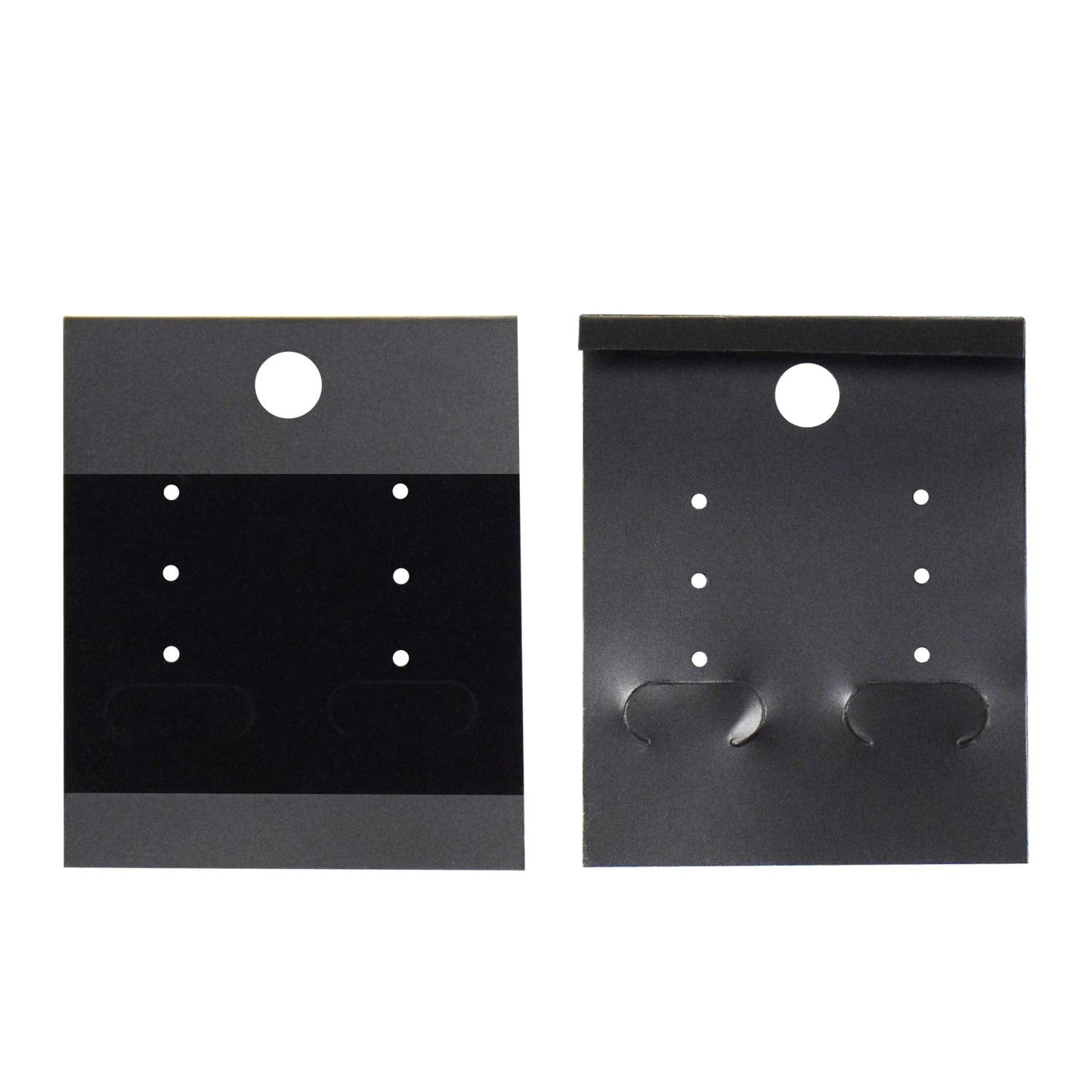 Awpeye 120 Pcs Black Velvet Earring Display Cards, Plastic Earring Card Holder for Jewelry Accessory Display 1.65 x 2 inch
