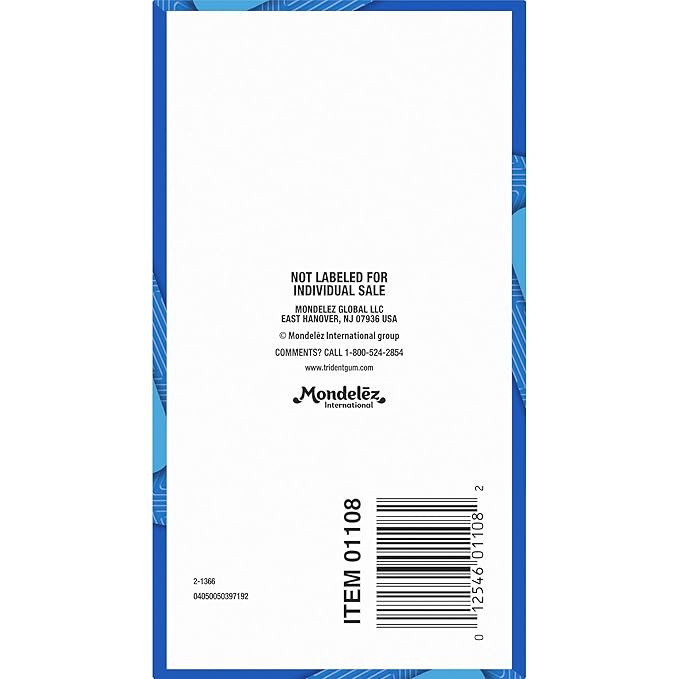 Trident Original Flavor Sugar-Free Chewing Gum, 12 Packs of 14 Pieces (168 Total Pieces)