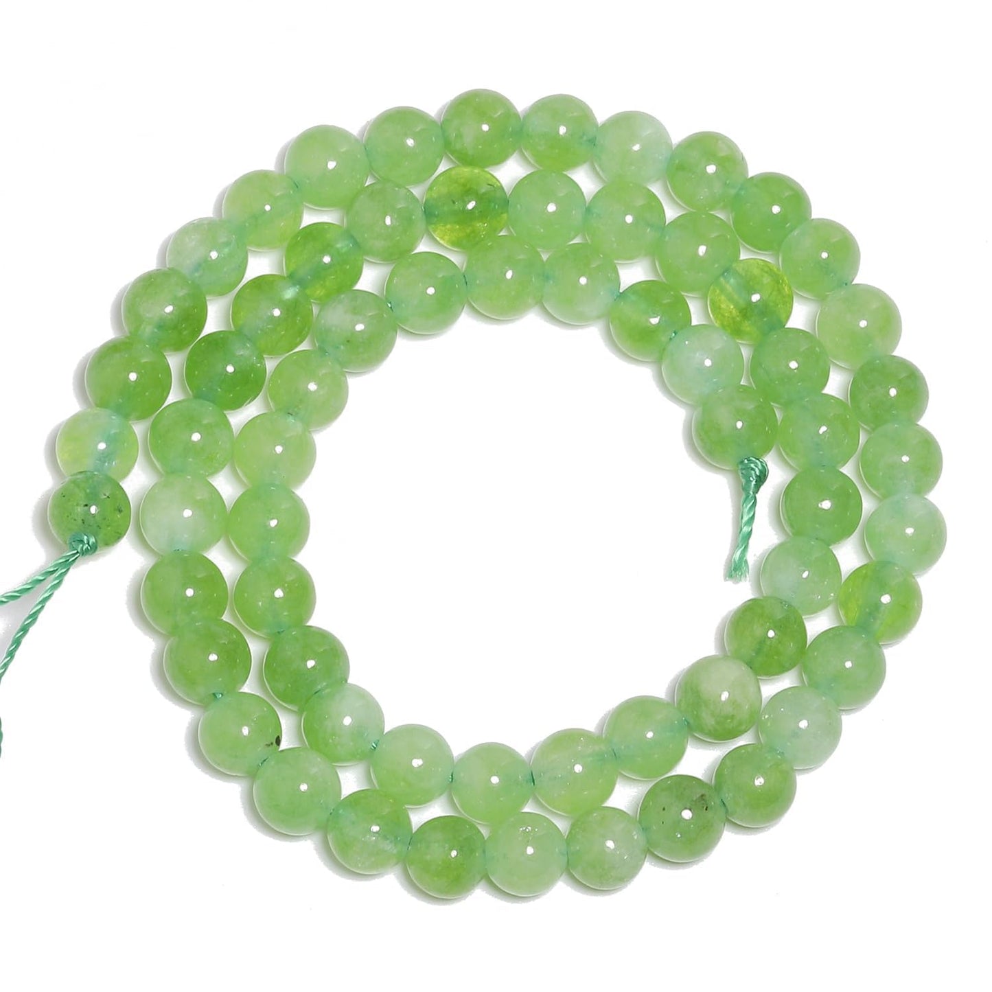 6mm Green Olivine Natural Stone Beads Round Loose Beads for Jewelry Making Yochus DIY Beads Bracelet Necklace