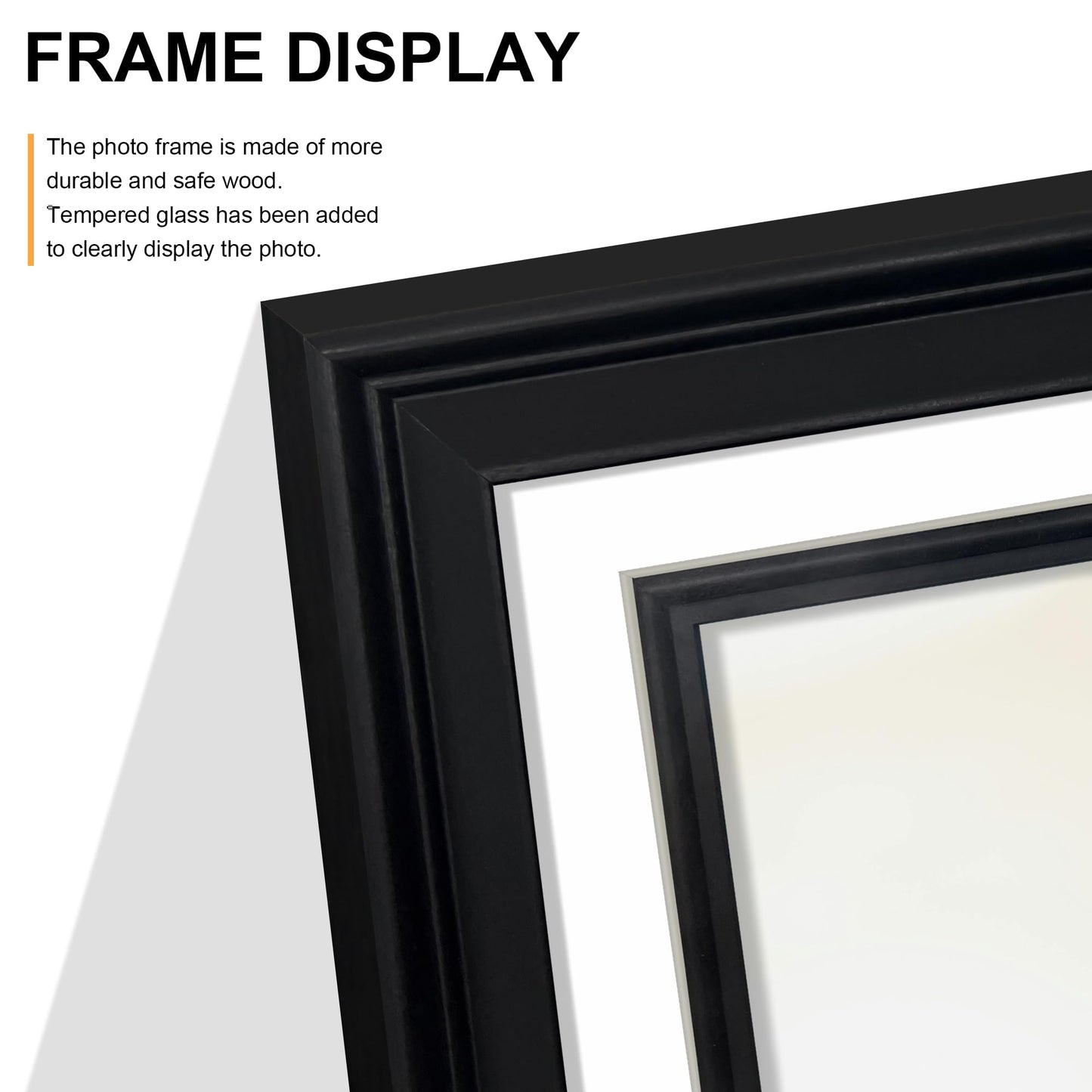 iRahmen 4x6 Collage Picture Frame with Tempered Glass - Display Five 4 x 6 Photos, Wood Frames Home Decor Wall Mount, Black