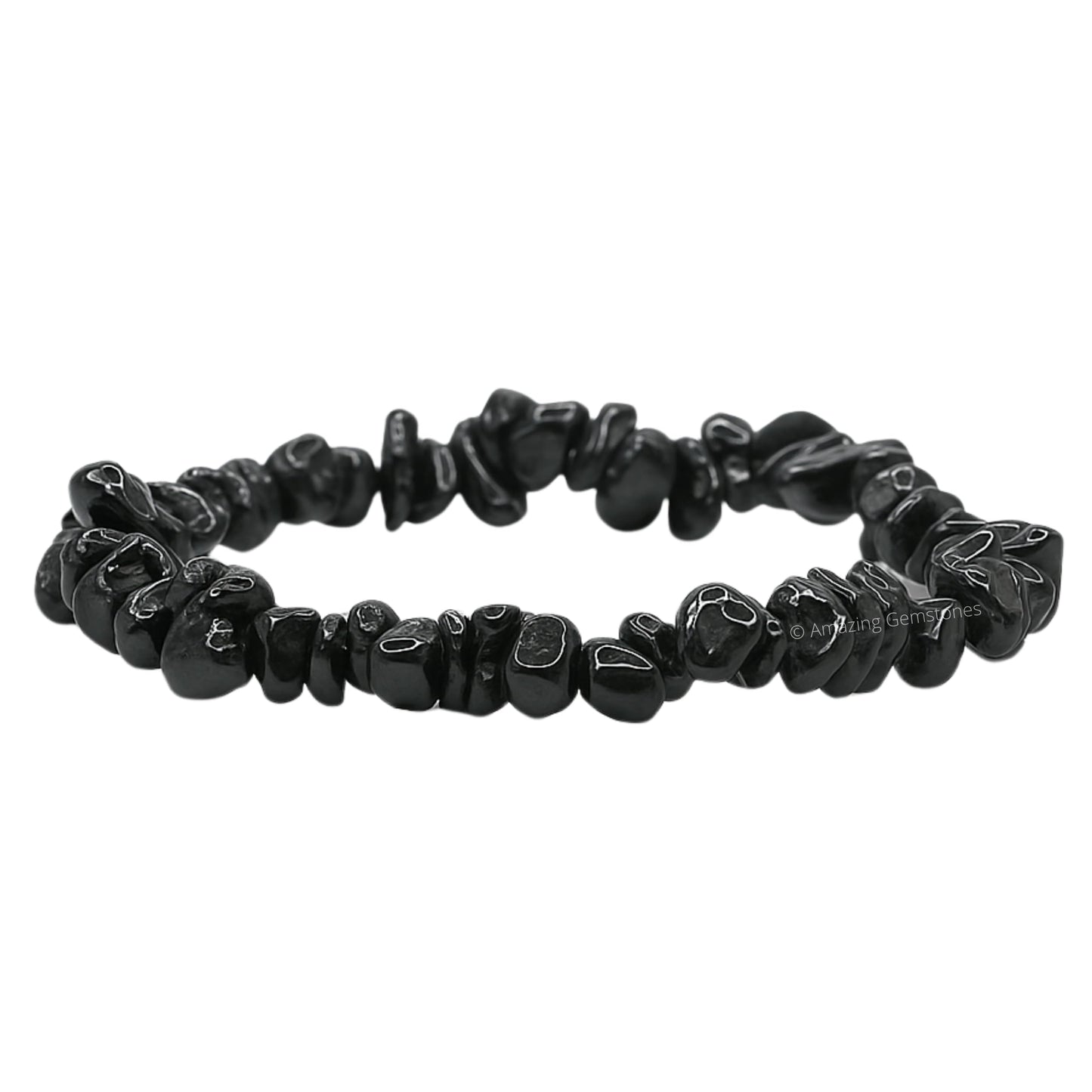 Amazing Gemstone Chips Bracelet (Black Tourmaline)