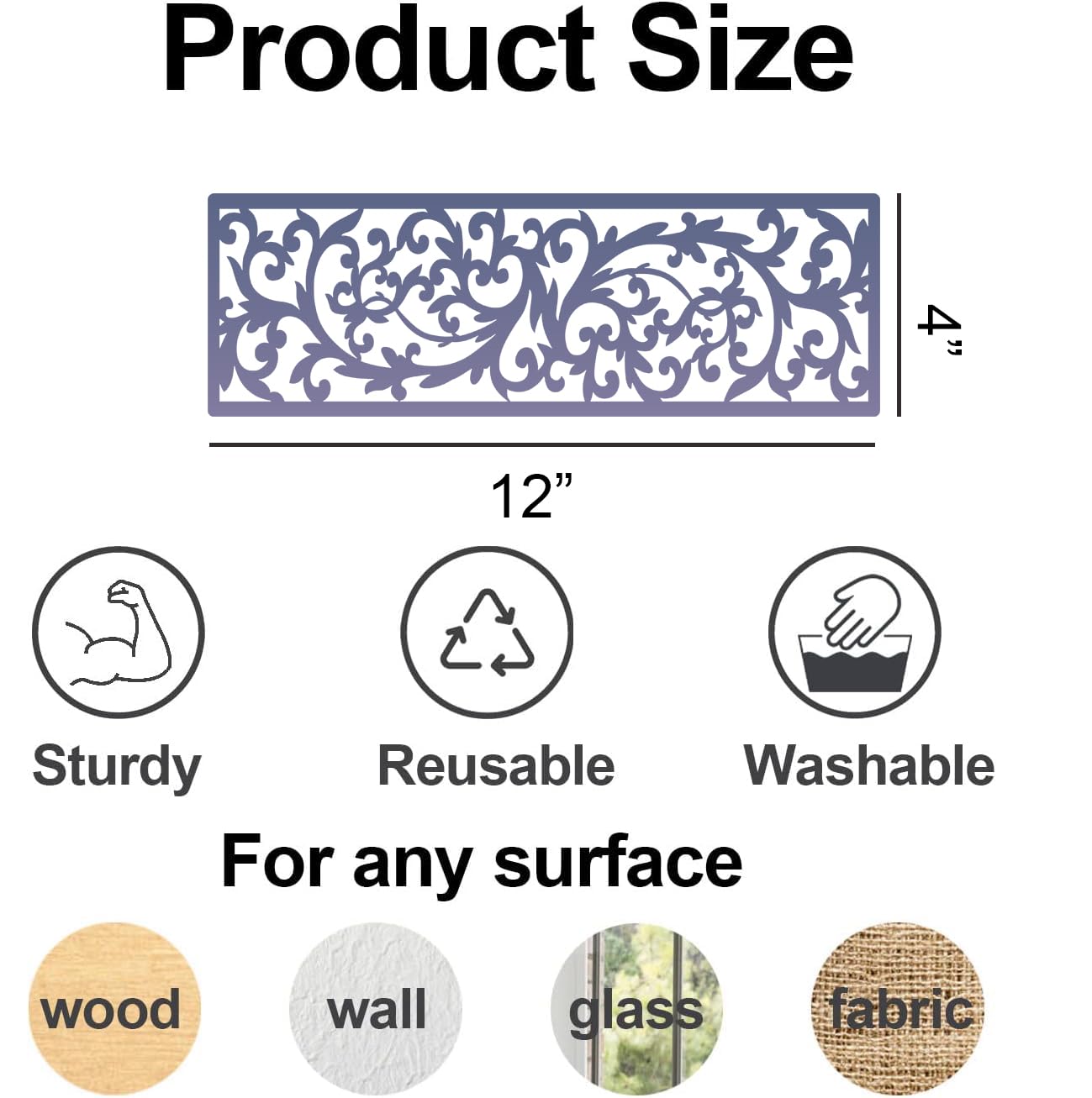 Floral Stencils for Crafts Reusable Texture Stencils Background Stencil Leaf Swirl Templates for Painting on Wood Furniture Card Canvas