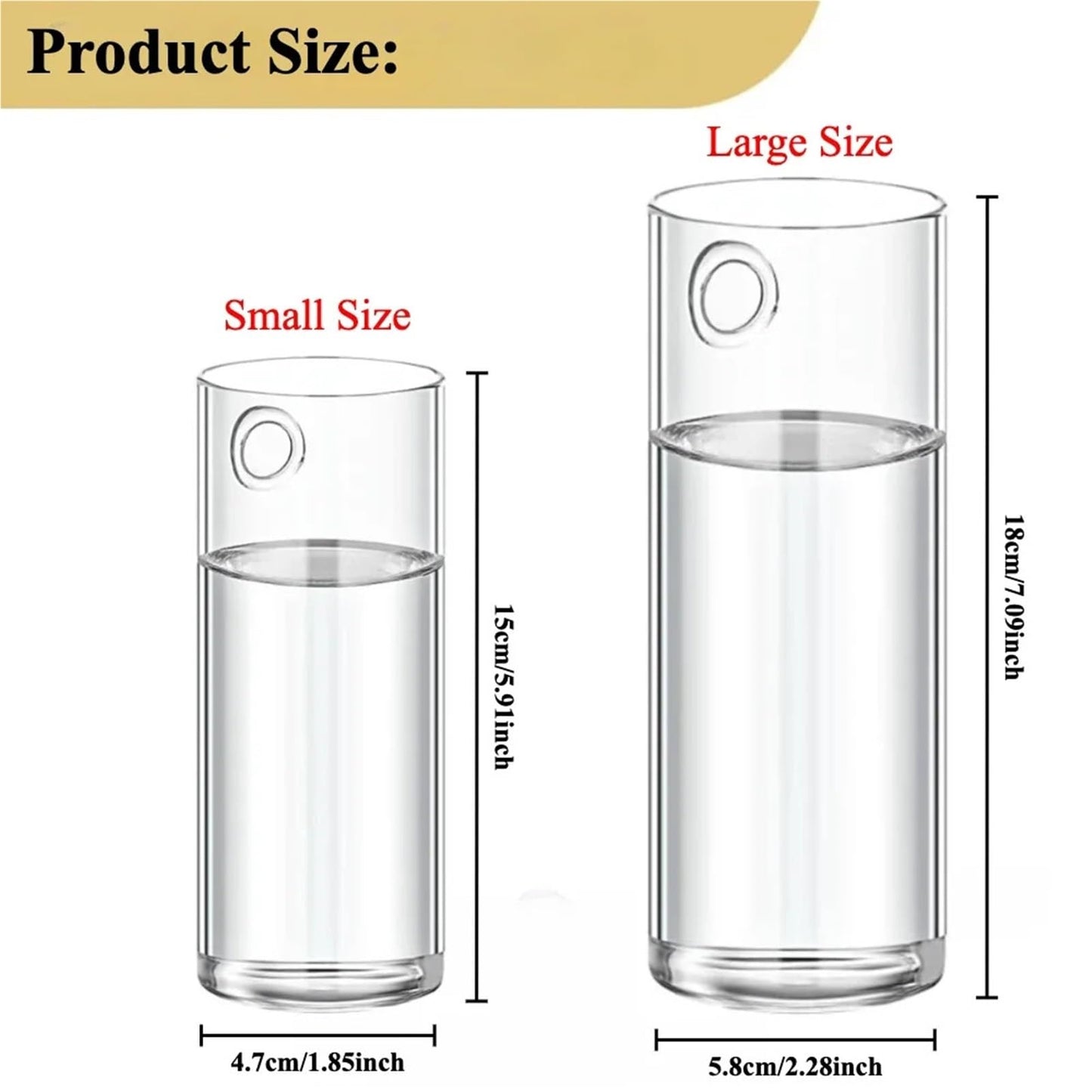 Glass Vase Vase 3Pack Wall Hanging Glass Planters Plant Terrarium Plants Holders Air with Plastic Invisible Traceless Hangers(3Pcs Small)