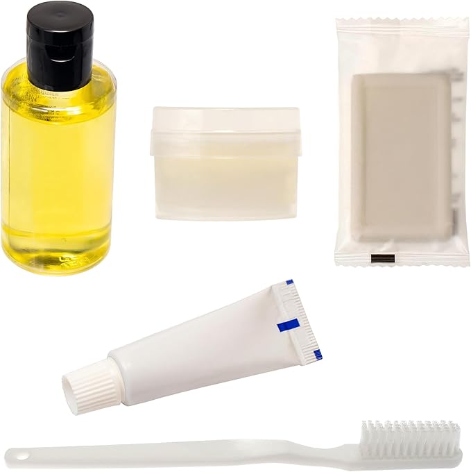 Moda West 96 Hygiene Kits - Bulk Case of Wholesale Basic Toiletry Kits for Men, Women, Travel, Charity 5 Pc A Kit