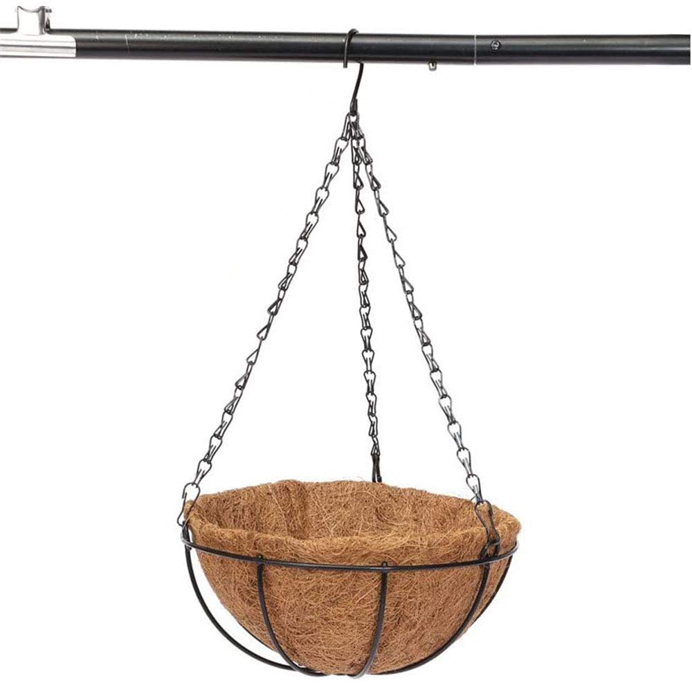 Asekonc 4Pack - 20 Inch Black Hanging Basket Chains Flower Plant Pot Replacement Chain Hanger for Bird Feeders, Planters, Lanterns and Ornaments