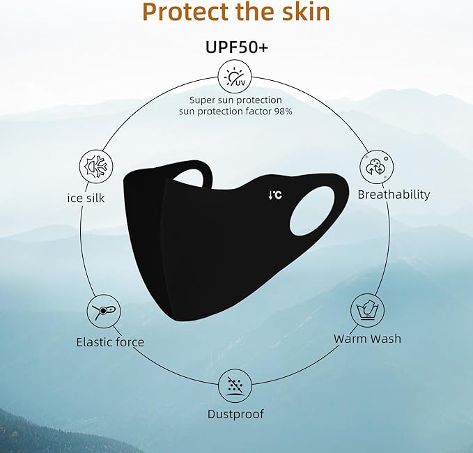 Breathable Washable Reusable Sun Face Mask For Women Men,sunscreen UV Face Shield For Hiking Riding Exercise