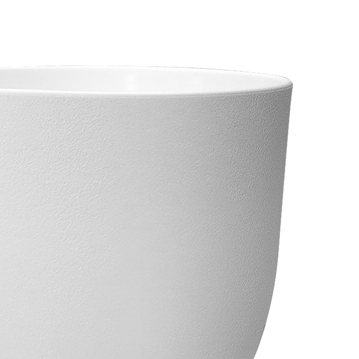 WSMKSZ 12/10/9 inch Large Plant Pots, 3 Pack Modern Decorative Plastic Planters with Drainage Holes and Saucers, Flower Pots for Indoor Outdoor Plants, White