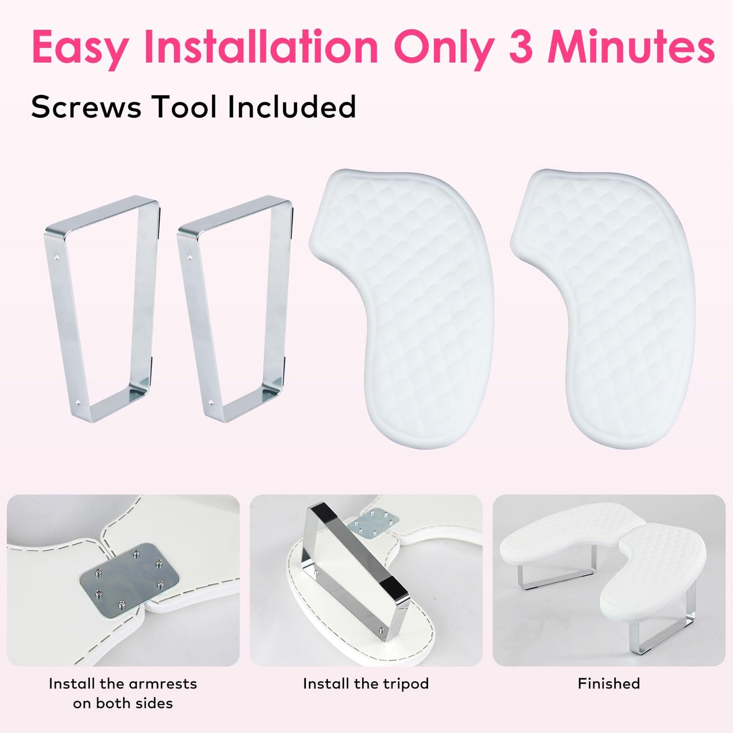 Nail Arm Rest for Nails Tech, BORNBYME Update PU Leather Fish Pattern U-shaped Hand Nail Stand Rest for Manicure, White