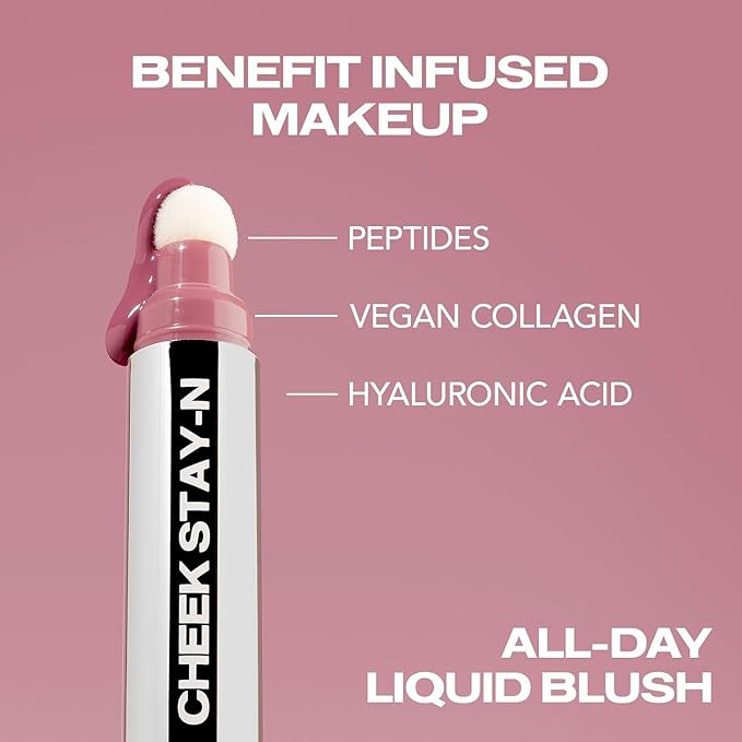 Sacheu Cheek STAY-N Liquid Blush for Cheeks — High Pigment, Buildable, Lightweight Cream Blush for Dewy & Radiant Flushed Cheeks — Long-lasting & Cruelty Free, Sugar & Spice Duo