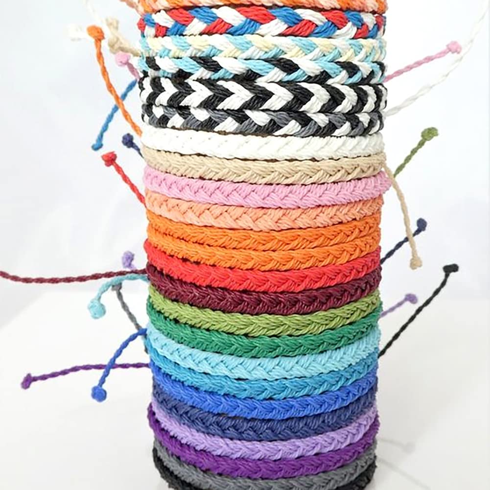 Craftdady 9 Rolls 1mm Waxed Polyester Twine Cord Macrame Braided Bracelet Making Beading Thread String Twisted Trim Cord for Friendship Jewelry Necklace Craft Making, 12 Yards/Roll