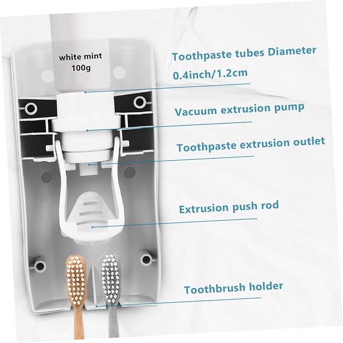 GALPADA Toothpaste Dispenser Rack Automatic Squeezer for Boys and Girls Wall-Mounted Hanging Rack Rolling Squeezer