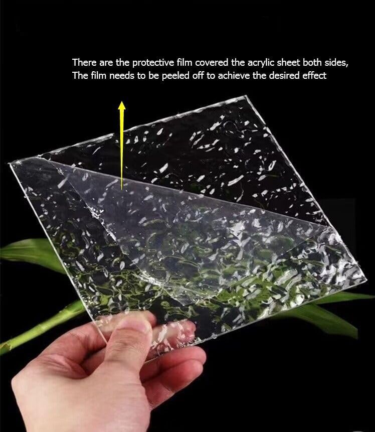 Set of 2 Acrylic Board Extruded Acrylic Sheet,1/8'' Thick PMMA Wave Rippe Sheet,Crystal Plastic Acrylic Sheets for DIY Crafts,Advertising,Sign,Display Cases (12''x16'') - size: 12''x16''