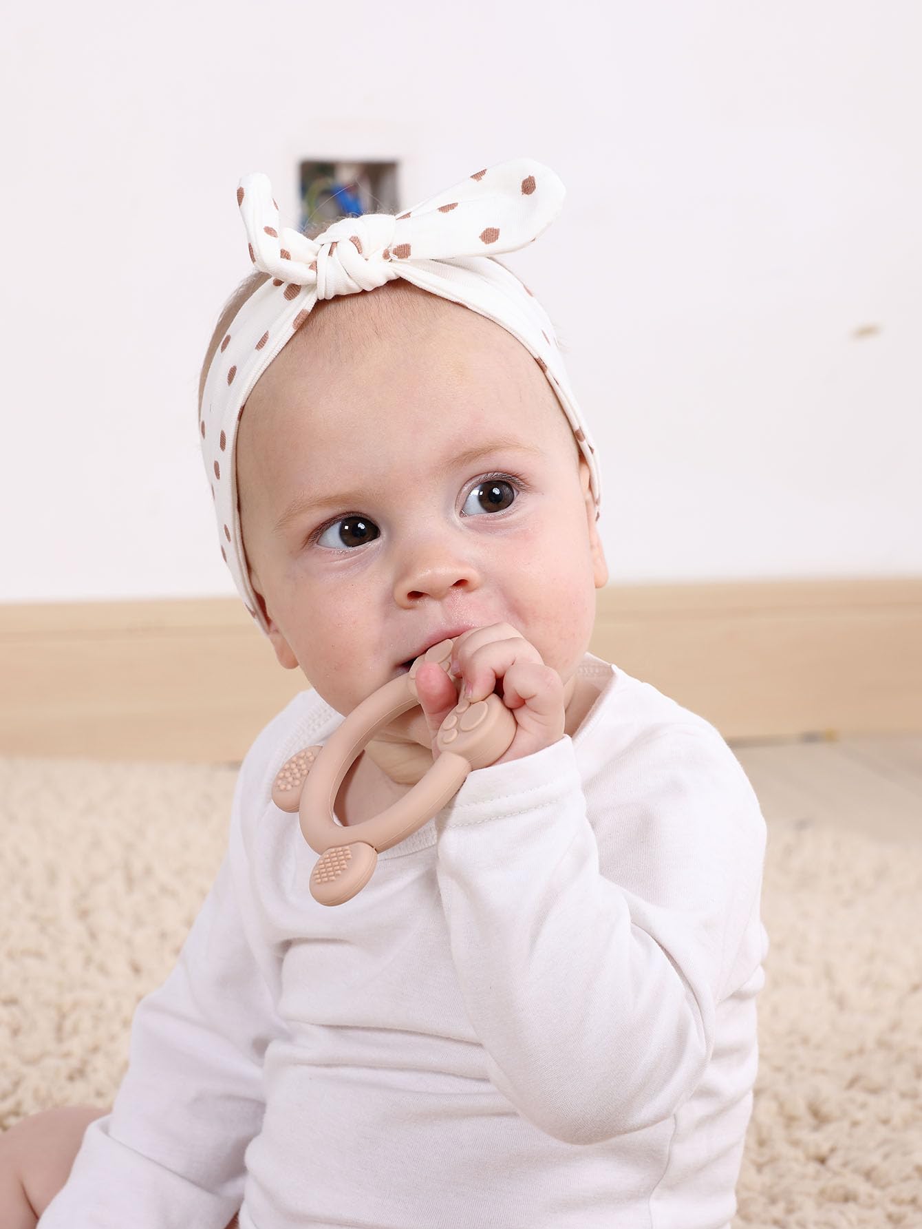 PandaEar 3 Pack Silicone Teething Toys - Baby Teething Rings, BPA Free Teether for 0-12 Months, Soothing Sore Gums