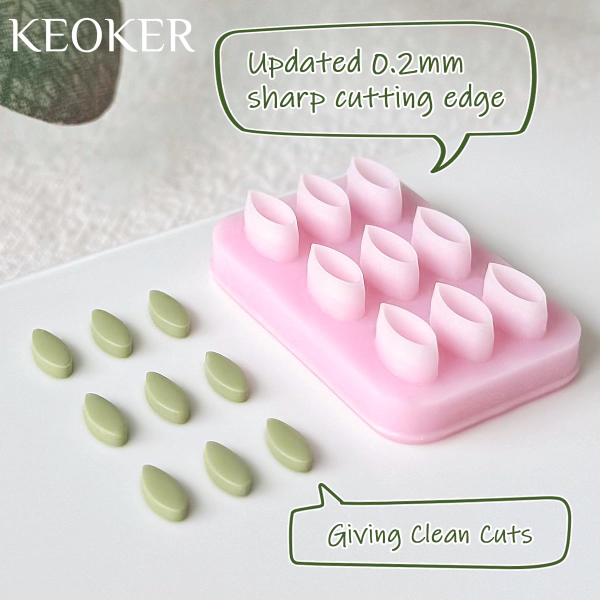 Keoker Leaf Clay Cutters Set, 7 Shapes Polymer Clay Leaf Cutters with Polymer Clay Press Mold, Polymer Clay Earring Molds, Spring Polymer Clay Earring Cutters, Polymer Clay Earring Tools