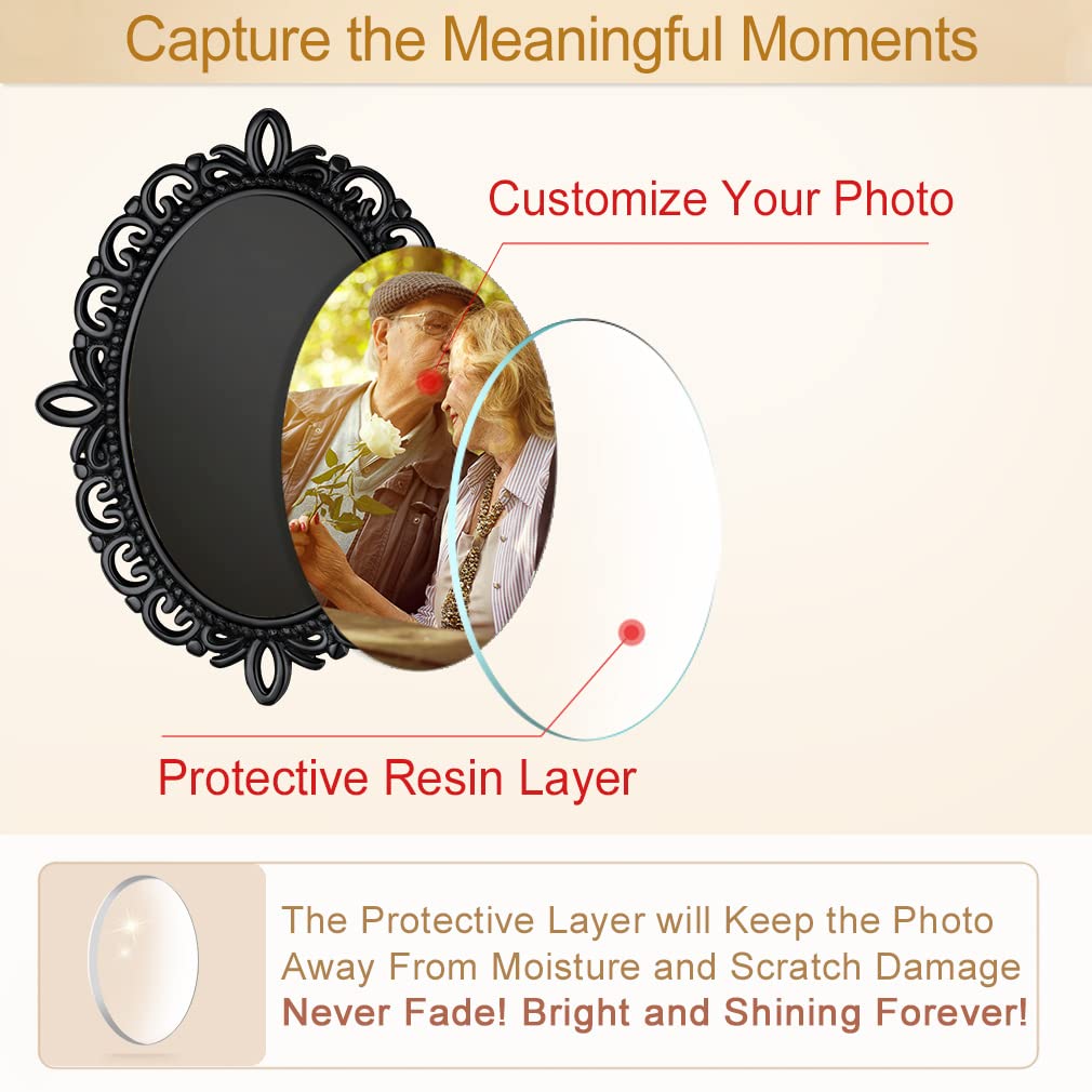Custom4U Memorial Pin with Picture for Wedding Groom Custom Photo Bouquet Charm Customized Bridal Gifts