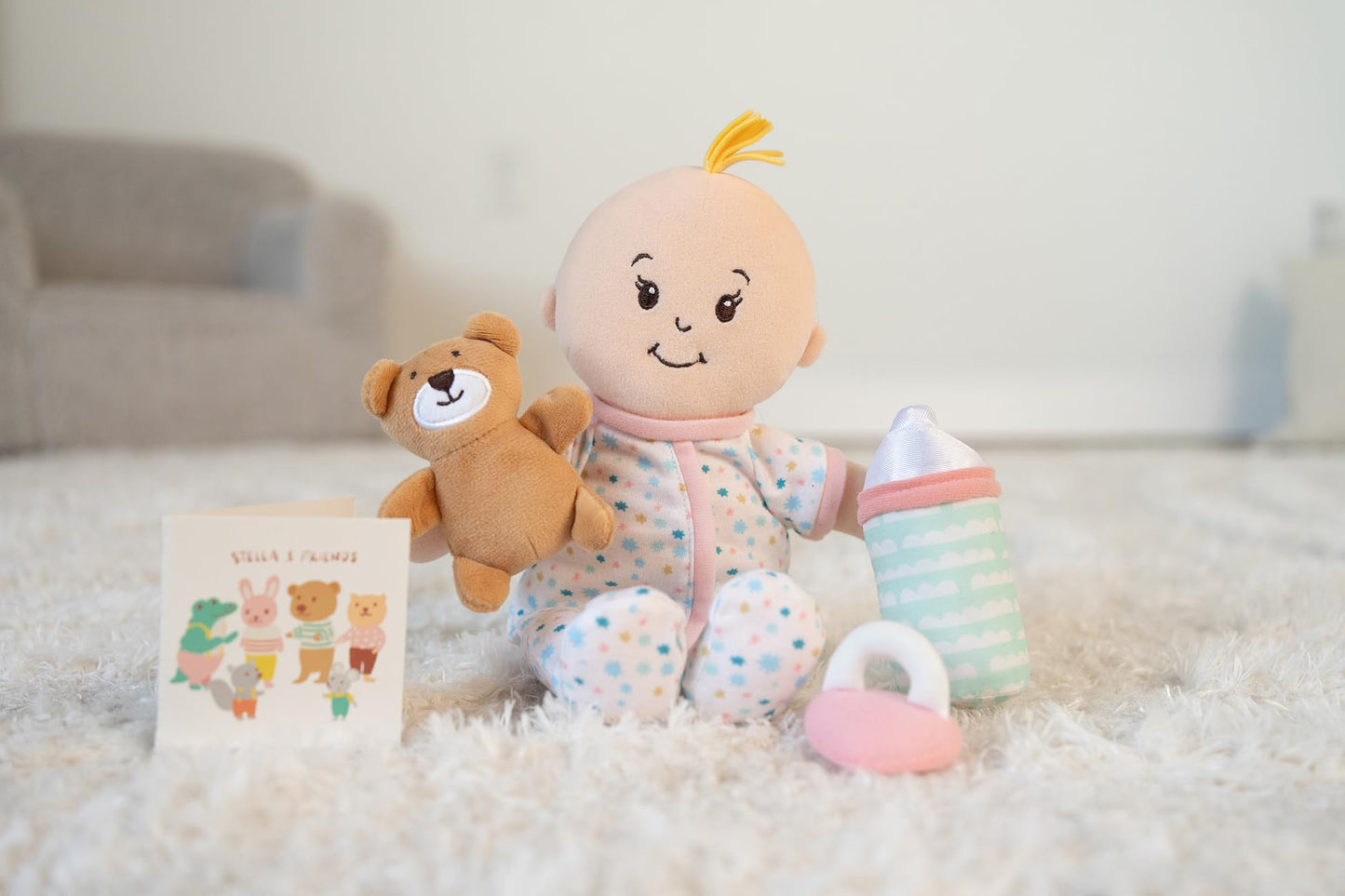 Manhattan Toy Wee Baby Stella Sleepy Time Scents Soft Doll Set, 12",Peach