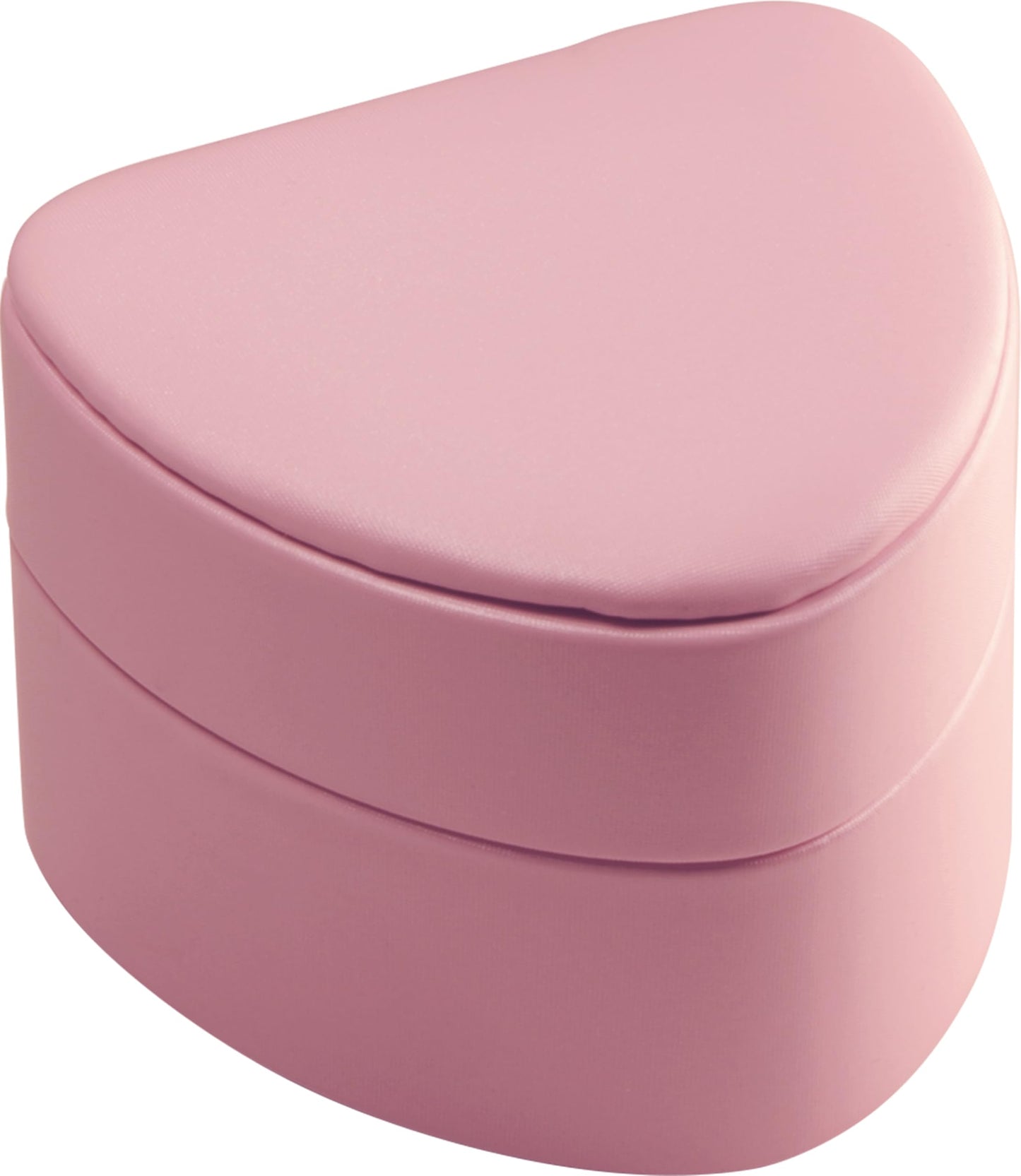 LAODA Heart Shaped Double Couple Ring Box for Wedding & Engagement - Premium PU Leather Two Slot Ring Jewelry Gift Box for Women & Men for Wedding Day Ceremony (1, Pink)