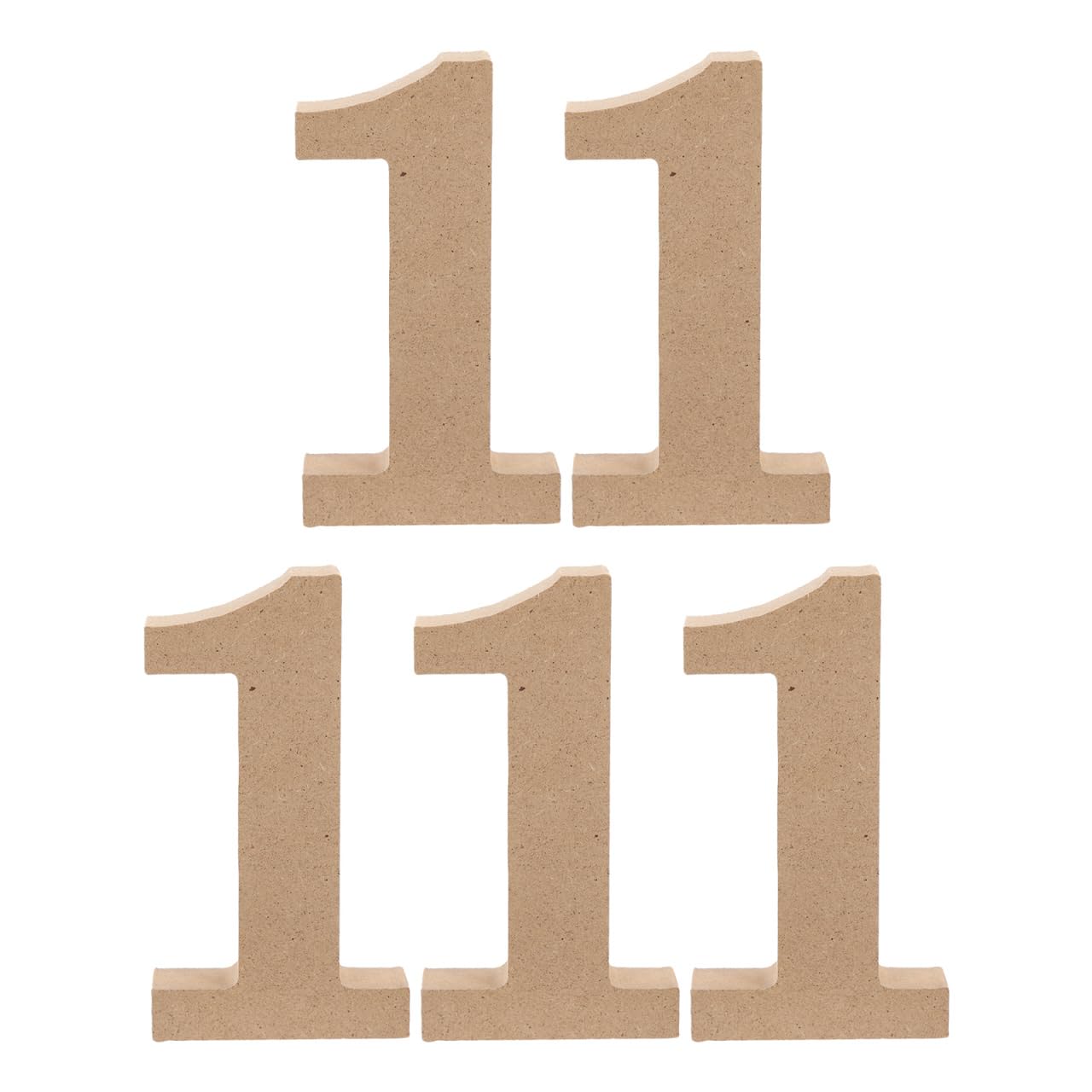 COHEALI 5Pcs Paper Mache Number 1 for 1st Birthday Party Decor | 4-Inch Unfinished Number One for DIY Crafts, Table Centerpiece, Nursery Decor and Home Address Sign