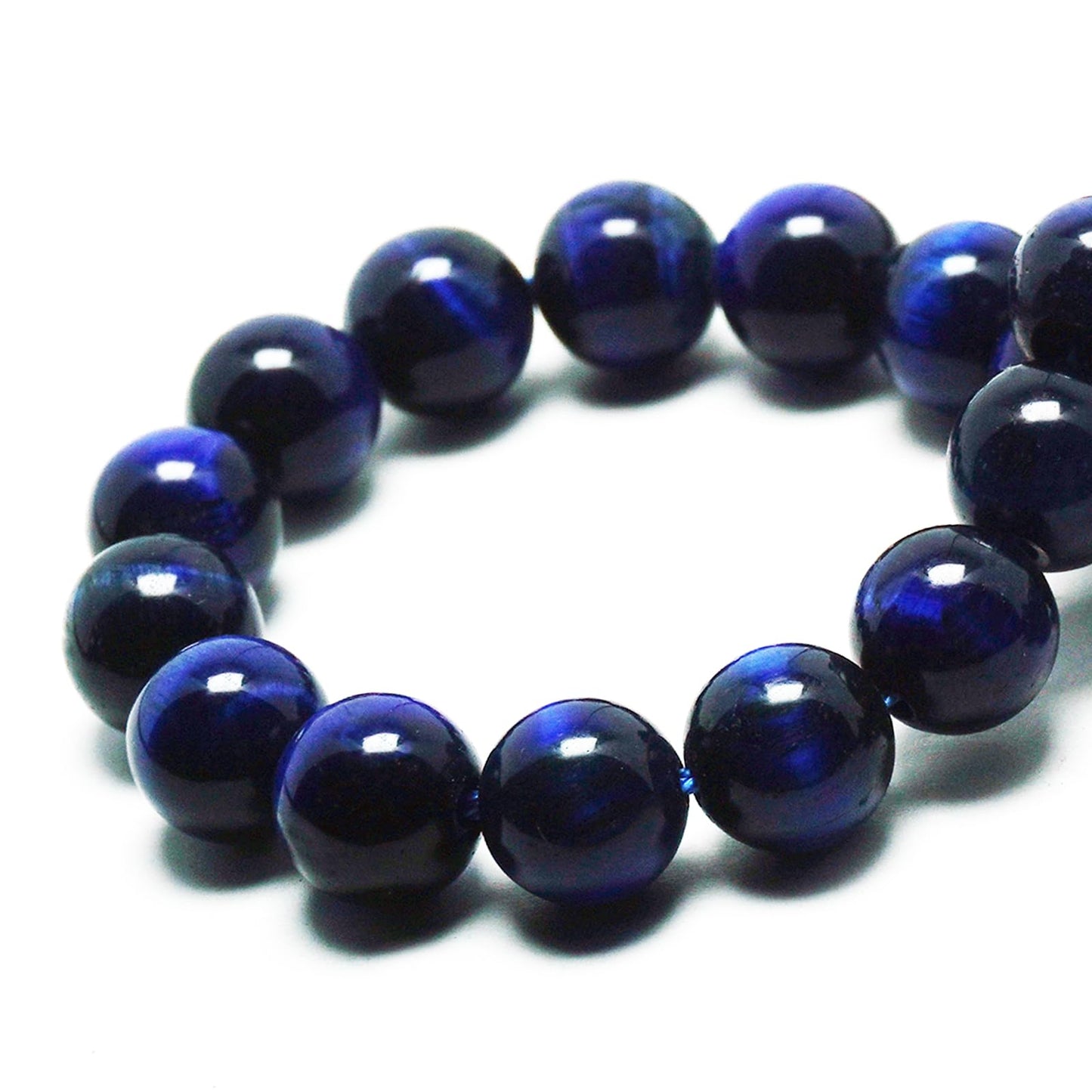 DIQIO Natural Blue Tiger Eye Beads for Jewelry Making - 6mm Stone Beads Gemstone Beads for Bracelets, Crystal Round Loose Beads(58-60pcs, 6mm, Blue Tiger Eye)