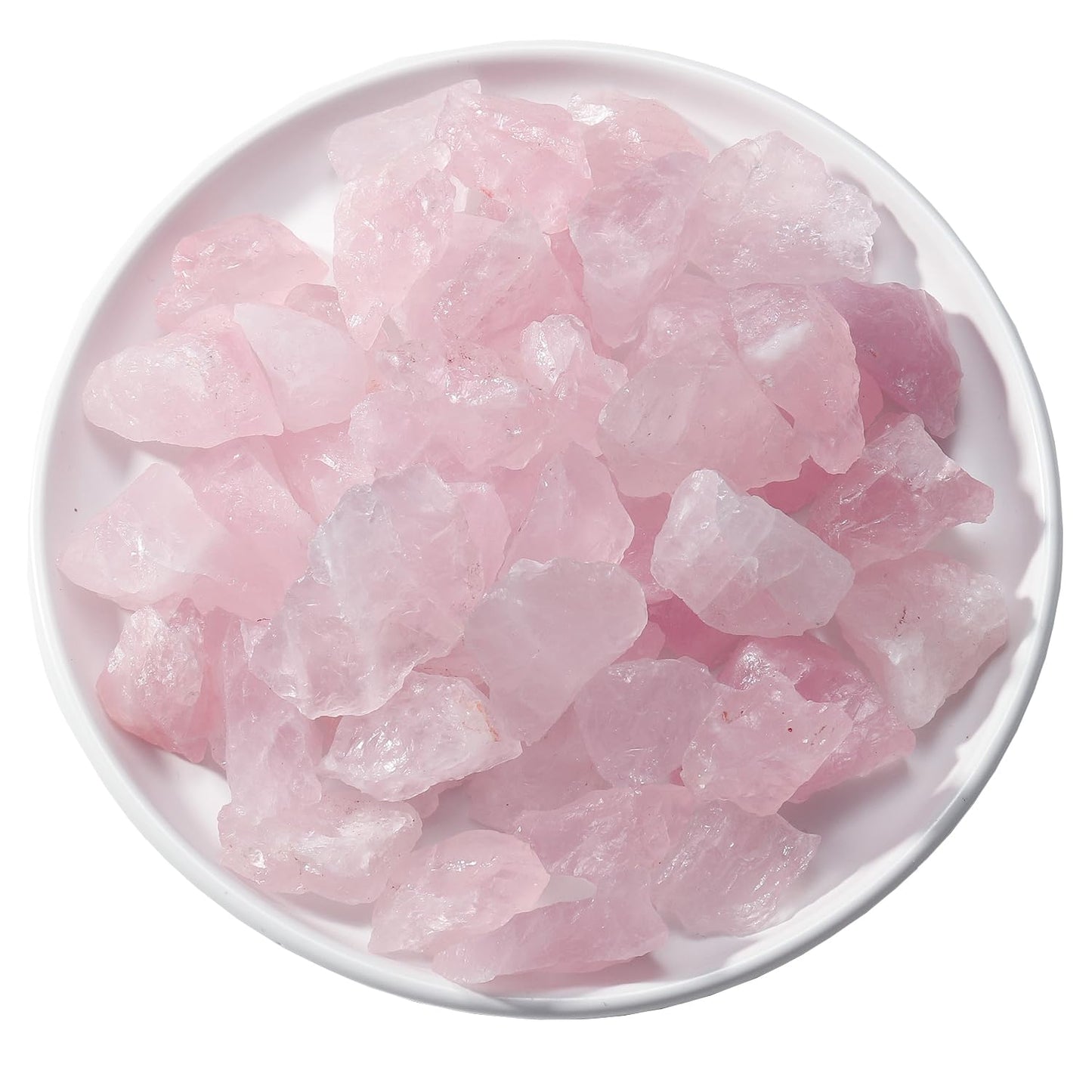 Apengshi 1/2 lb(230g） Natural Rose Quartz Crystal Tumbled Rough Stone Healing Crystal Chakra Raw Stone Meditation Reiki Collection