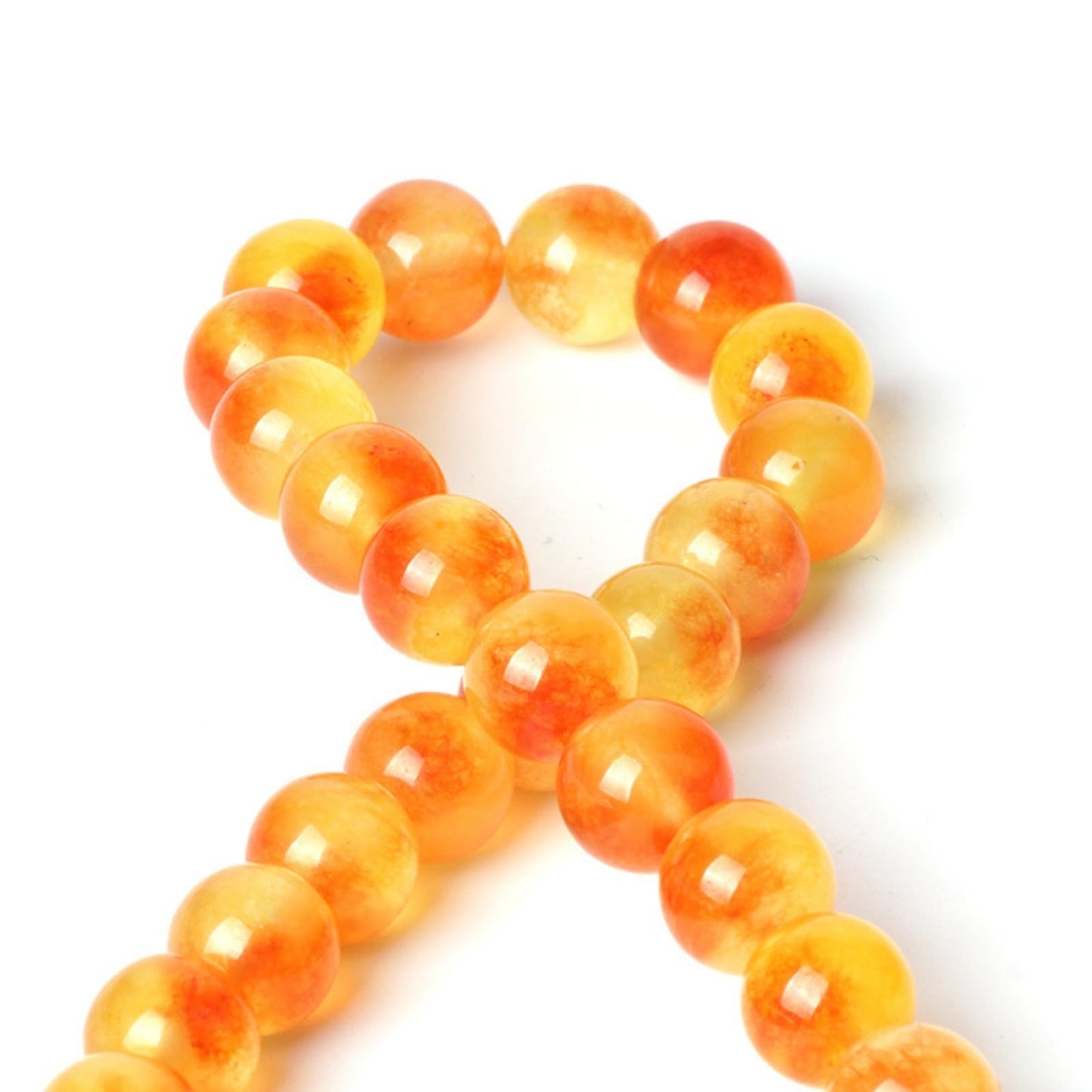 100Pcs Natural Stone 6mm Orange Jasper Round Loose Gemstone Energy Healing Beads Hole Size 1mm DIY Smooth Beads for Bracelet Necklace Earrings Jewelry Making
