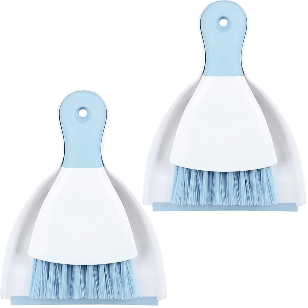 Dust pan Broom Brush Dustpan Small Broom and Dustpan Set（Light Blue (2 Count)