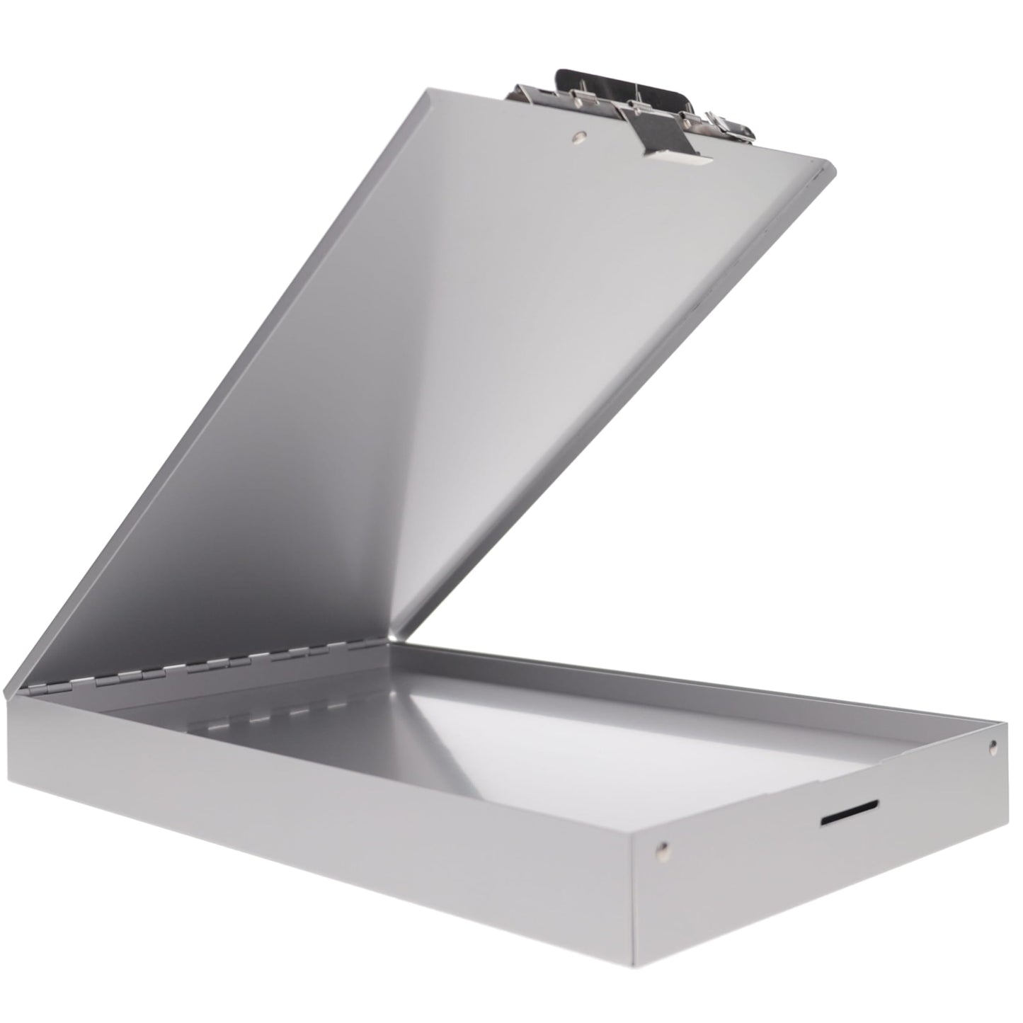 Saunders Cruiser Mate Metal Clipboard with Storage, Dual Tray Aluminum Nursing Folio, Heavy Duty Form Holder for Police & Work, Letter Size Privacy Box with Self-Locking Latch, Silver