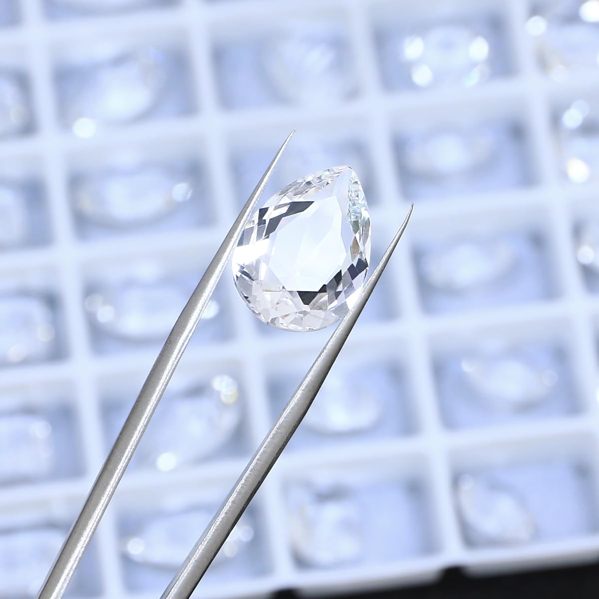 DONGZHOU Transparent Big Nail Rhinestones,Mixed Shape Large Nail Art Rhinestone Nail Charms Pointed Fancy Stone Diamond Gems for Nail Art DIY Craft