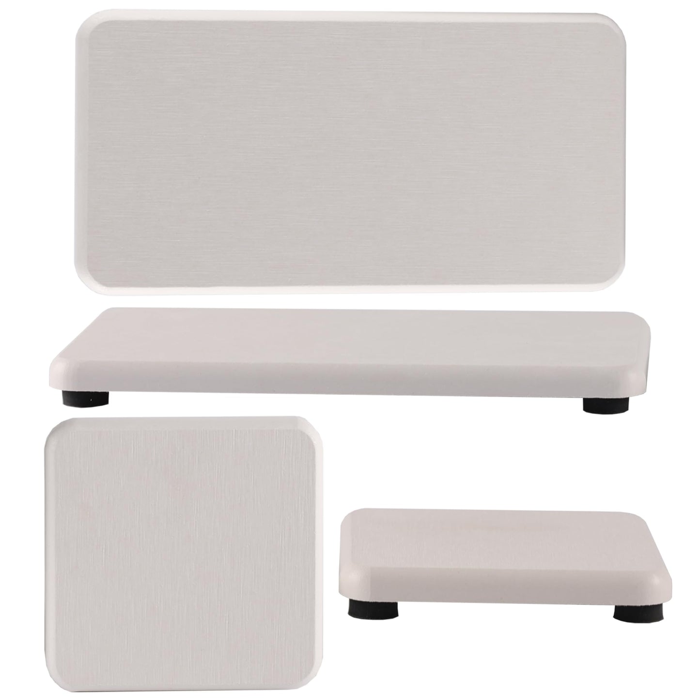 NiuYichee Set of 4 Water Absorbent Diatomite Coasters, Diatomaceous Earth Kitchen Soap Dish, Bathroom Trays, Water Absorbing Stone Used for Hand Soaps & Plants & Toiletries in The Modern Home