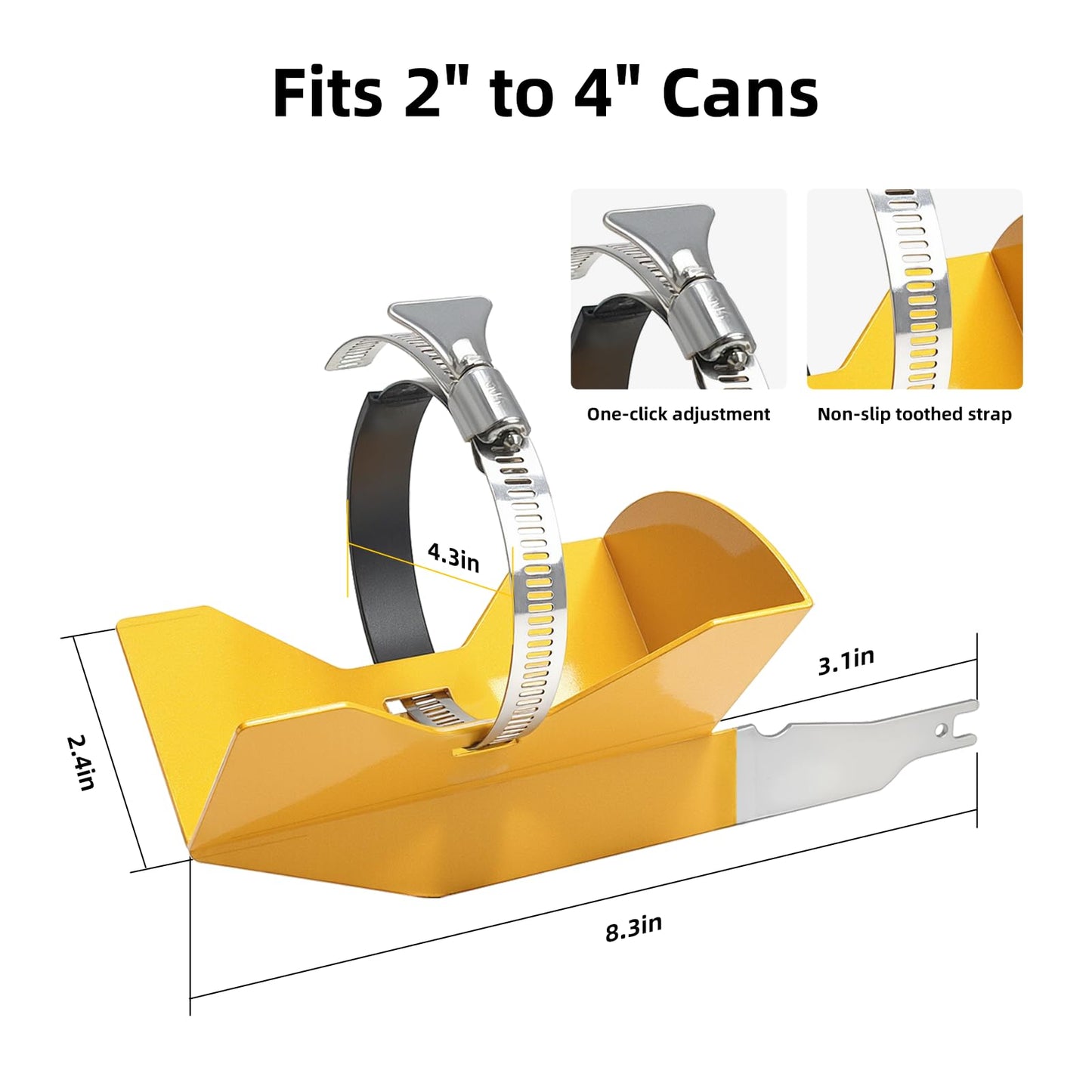Paint Shaker for Reciprocating Saws, Spray Can Paint Mixer Fits 2" to 4" Cans Paint Shaker Machine for Painter Artist - Yellow