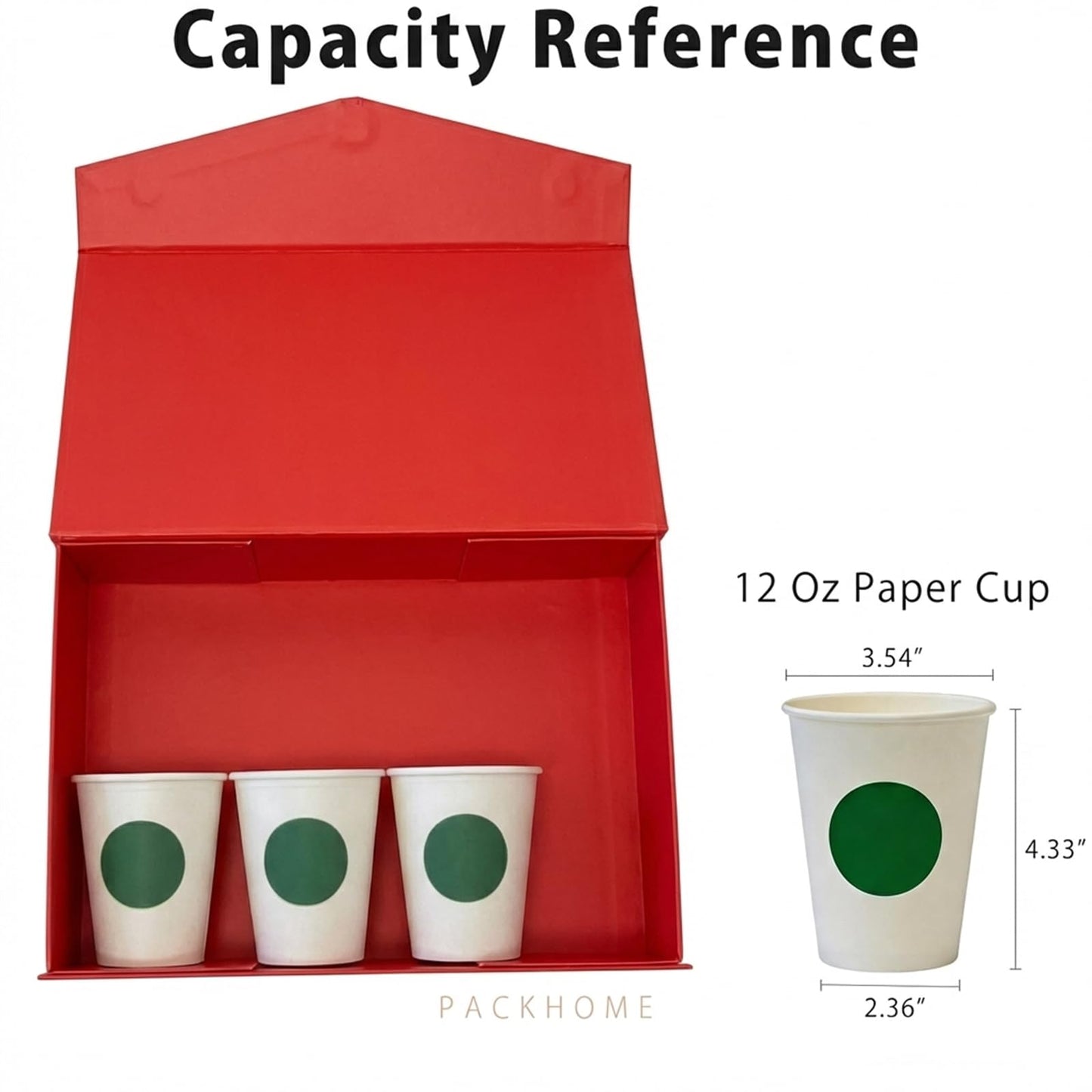 PACKHOME Mothers Day 6 Large Gift Boxes with Lids 13.5x9x4.1 Inches, Sturdy Collapsible Gift Boxes with Magnetic Closure for Gift Packaging (Glossy Red)
