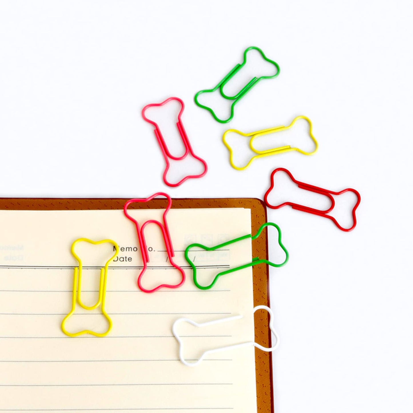 Paper Clips 5 Colors Cute Dog Bone Creative Paper Clip for Notebook Files Office School Home Use, Perfect for Desk Organization & Unique Gifts (100 Pcs)