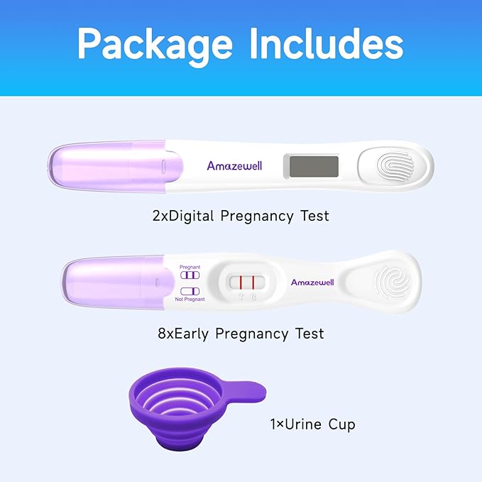 Early Pregnancy Test Kit, Early & Digital Pregnancy Test at Home, Pregnancy Tests with Cup, Fast Results, Over 99% Accuracy, 10 Tests(2 Digital+8 Early+1 Urine Cup)