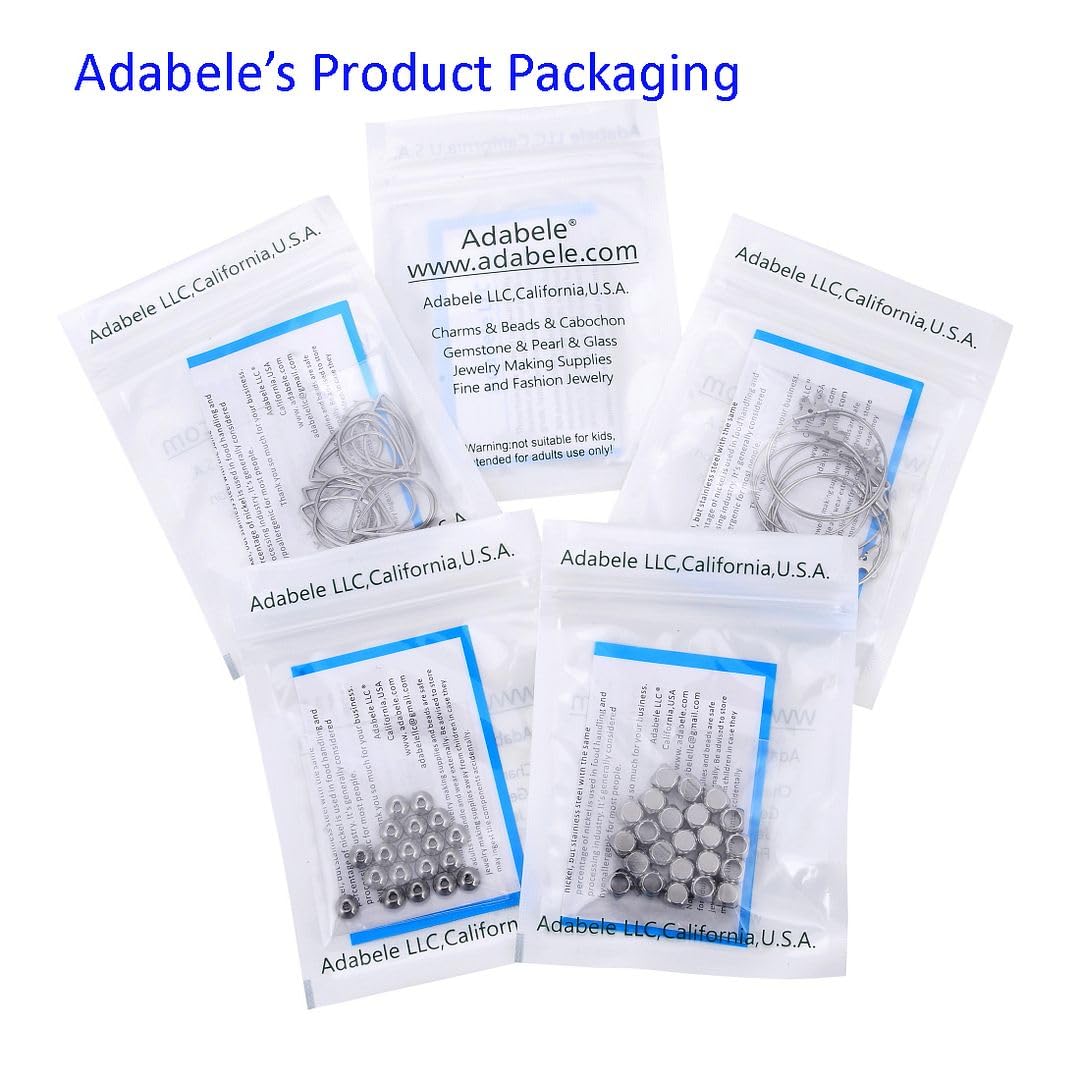 30pcs Adabele 316 Grade Surgical Stainless Steel Hypoallergenic 3 Inch Threader Earring Findings Pull Through Chain Drop Tassel Open Ring for DIY Earrings Jewelry Making SEF11-3