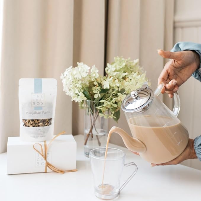 The Chai Box - Punjaban Party - Black Loose Leaf Tea w/Ginger, Fennel, Cardamom. Bold Taste, Bright Fragrance. Made in Small Batches using Single-Origin premium spices - 2.5oz