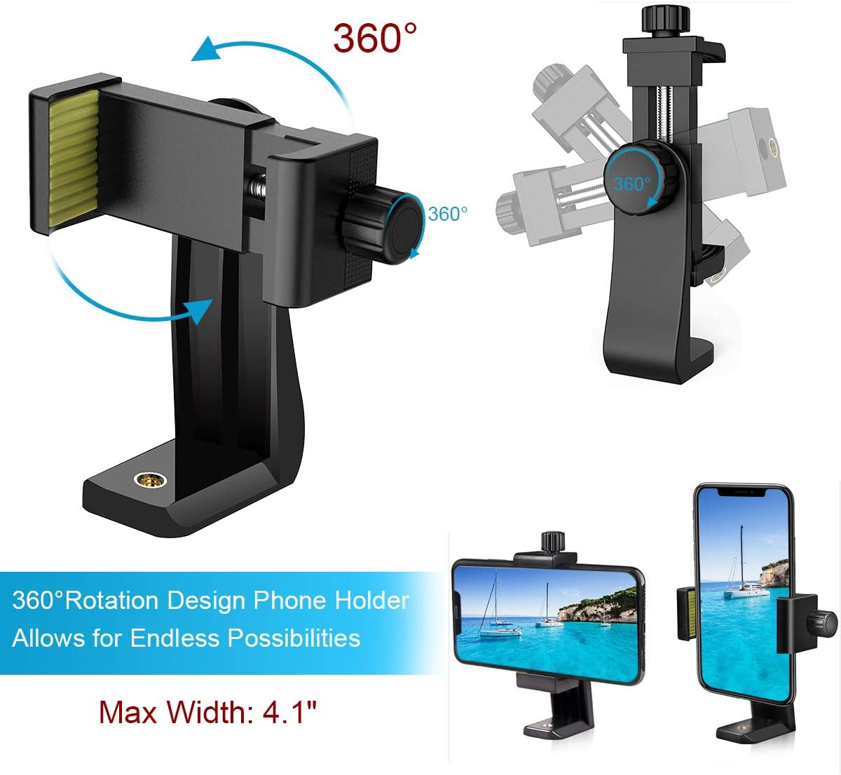 Endurax 60" Phone Tripod for Canon Camera Stand with Universal Phone Mount & Remote Shutter Max Load 6.6 lb