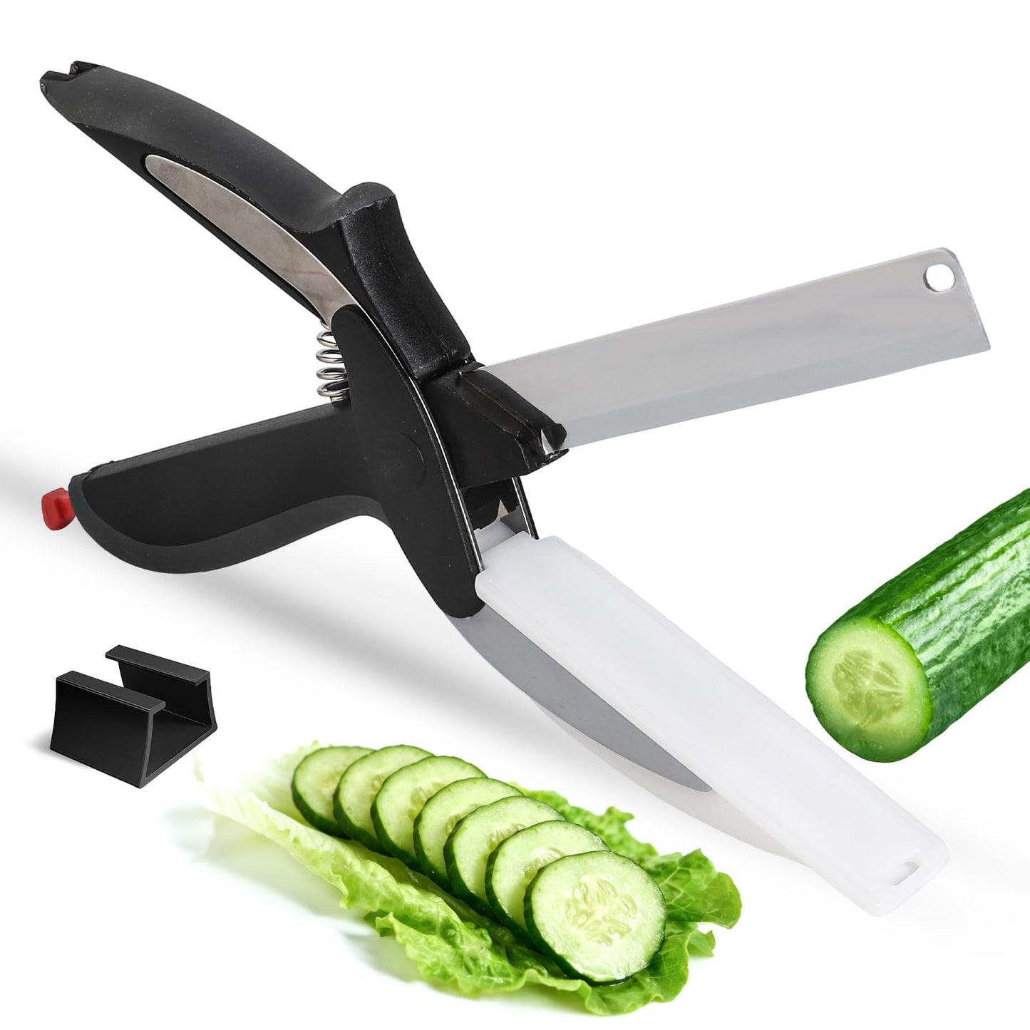 GQGUOJJZZ Professional 8-Inch Kitchen Shears with Built-in Cutting Board - Multi-Purpose Kitchen Scissors for Vegetables, Meat, and Ingredient Prep