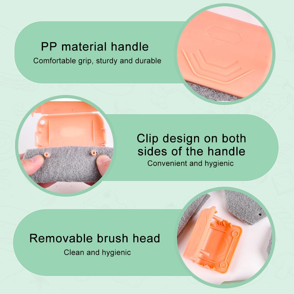Magic Window Track Cleaner, 2025 New Groove Cleaning Brush Tools Set, Hand-held Window Track Cleaner Brushes Tools for Window lides Gaps Tile Lines Shutter Car Vents (Mix, 3PCS)