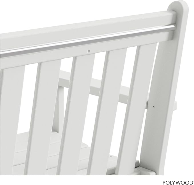 POLYWOOD Vineyard 60" Outdoor Patio Bench, White